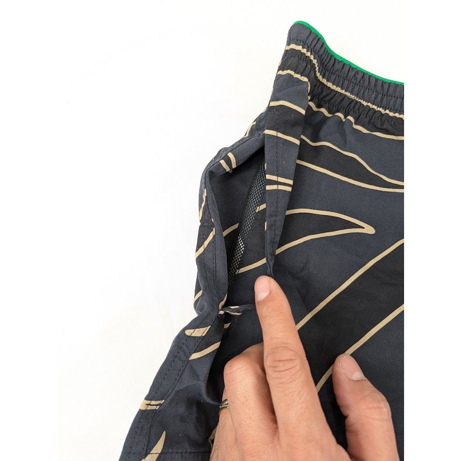 Bottega Veneta o1rshd1 Nylon Animal Print Boxer Short in Navy/Black/Sesame Size US 32 / EU 48 - 4 Thumbnail