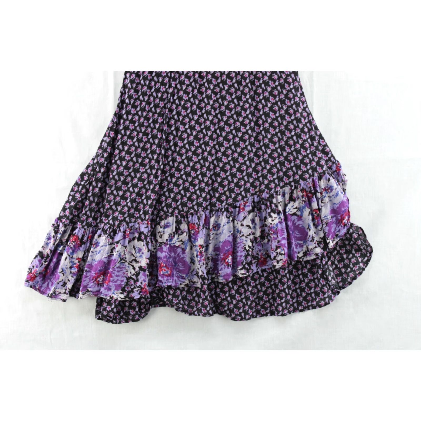 Free People Free People Dress Womens XS Black Purple Floral Fairy Whimsy Goth Prairie Shirt? Size XS / US 0-2 / IT 36-38 - 3 Thumbnail