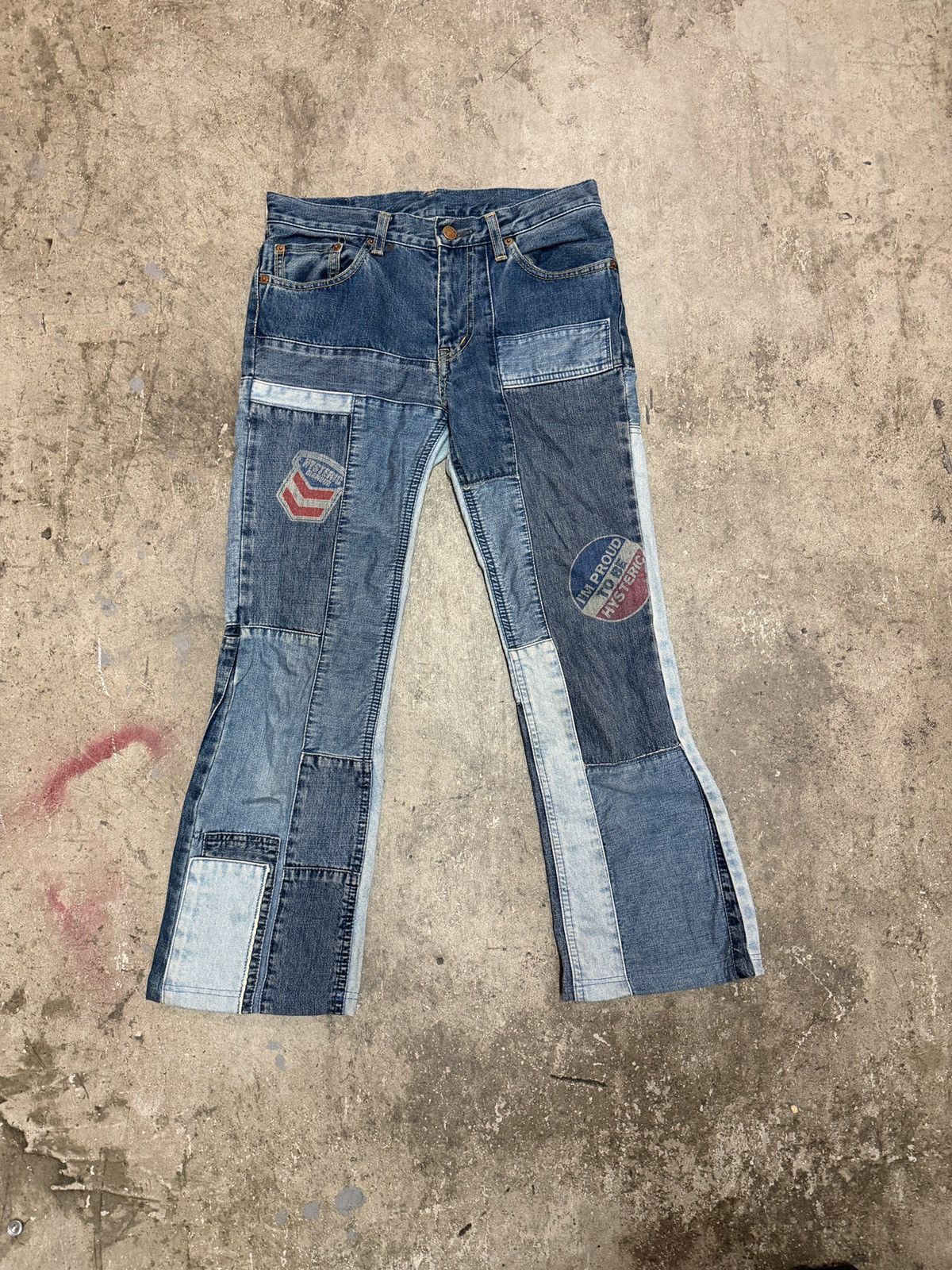 Hysteric Glamour HYSTERIC GLAMOUR PATCHWORK DENIM Size 28" / US 6 / IT 42 - 1 Thumbnail