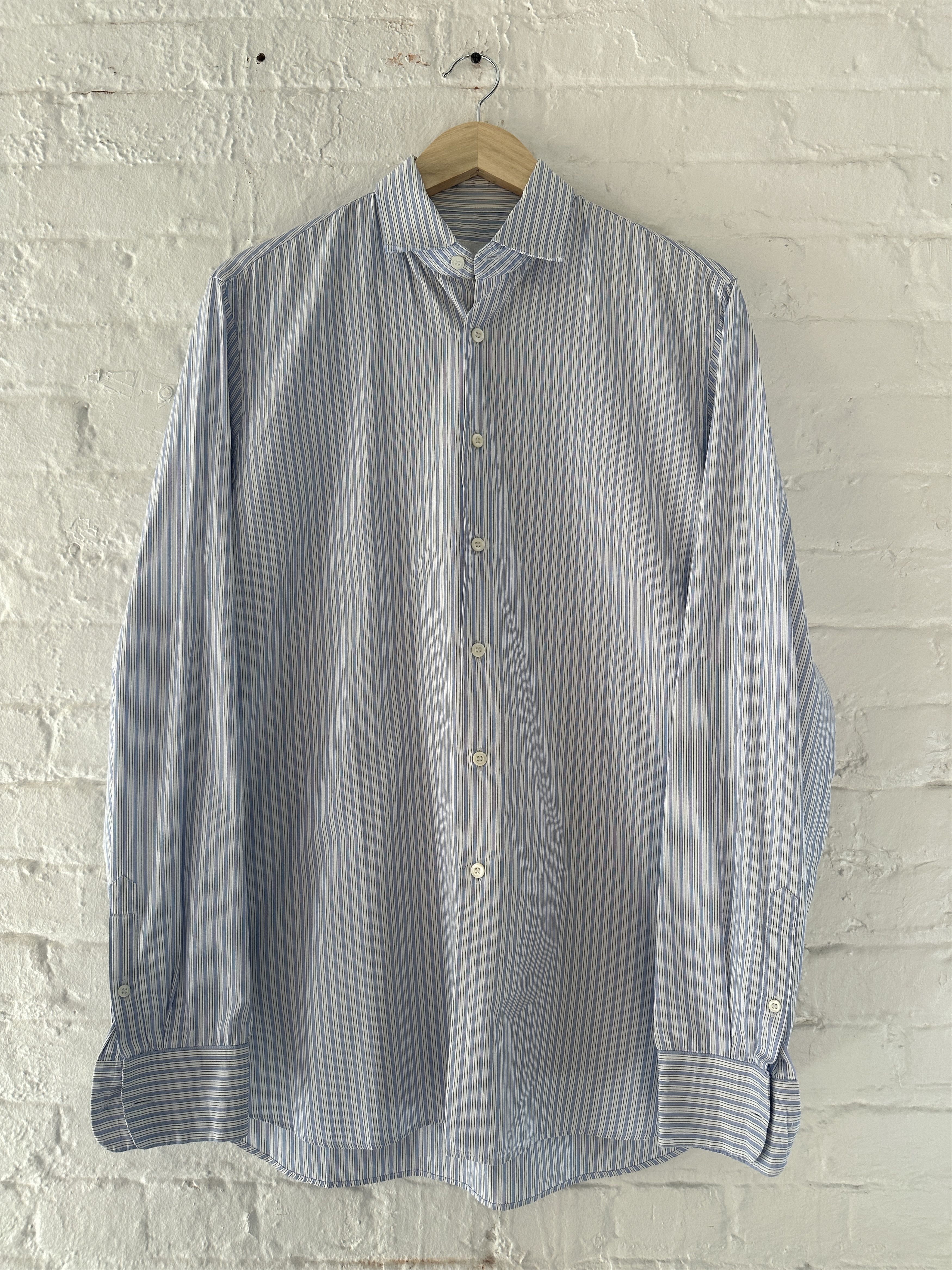 Prada Prada Striped Button Up Shirt Size US M / EU 48-50 / 2 - 1 Thumbnail