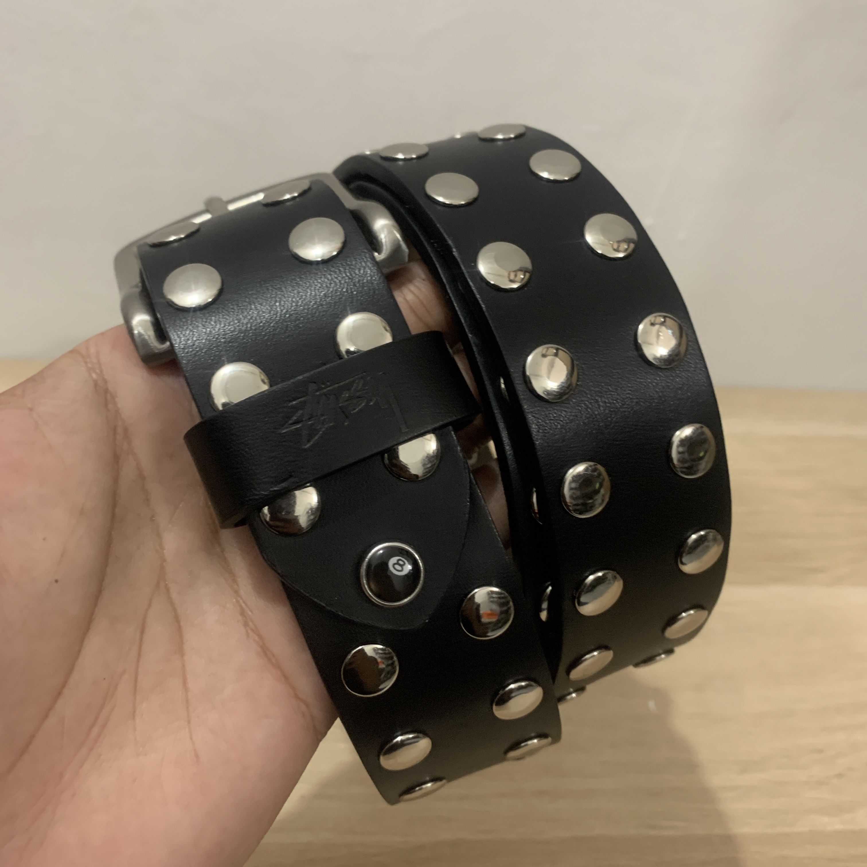 Stussy Stussy SS Link Studded Belt Hairy Cheetah Print | Grailed