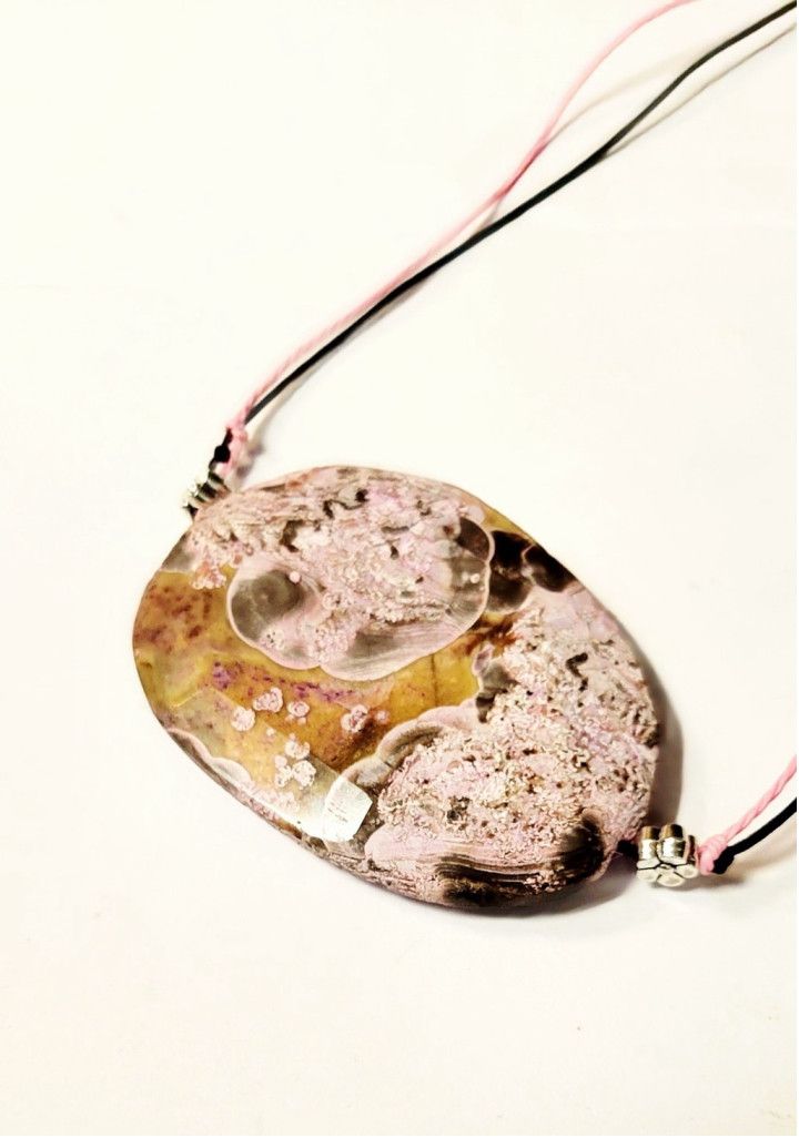 Handmade Sakura Cherry Blossom Pendant Double Corded Necklace 18" Size ONE SIZE - 3 Thumbnail