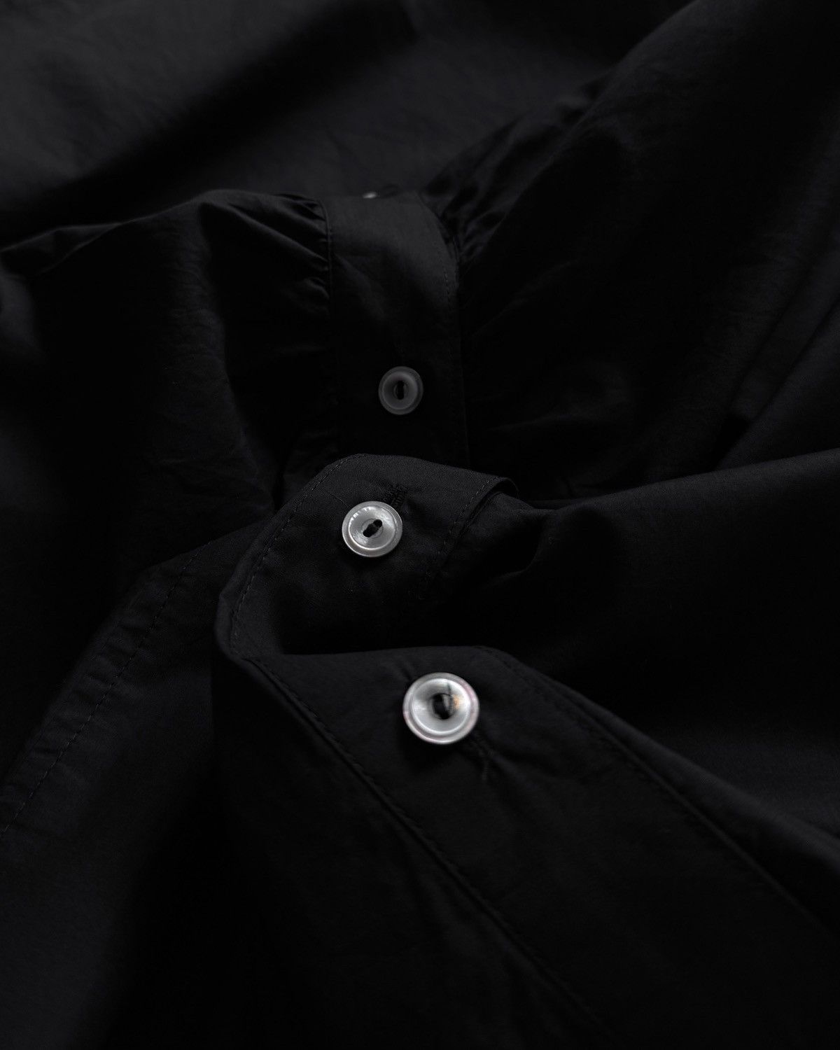 Japanese Brand KEIKO KISHI BLACK BUTTON SHIRT Size M / US 6-8 / IT 42-44 - 4 Thumbnail