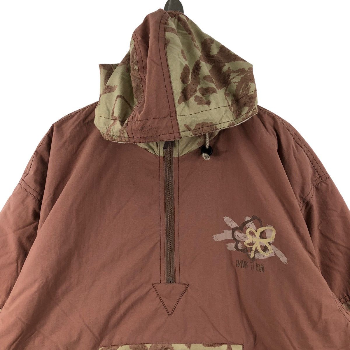 Vintage Vintage PINK TURN Ski Jacket Half Zipper Floral Abstract Size US XL / EU 56 / 4 - 2 Thumbnail
