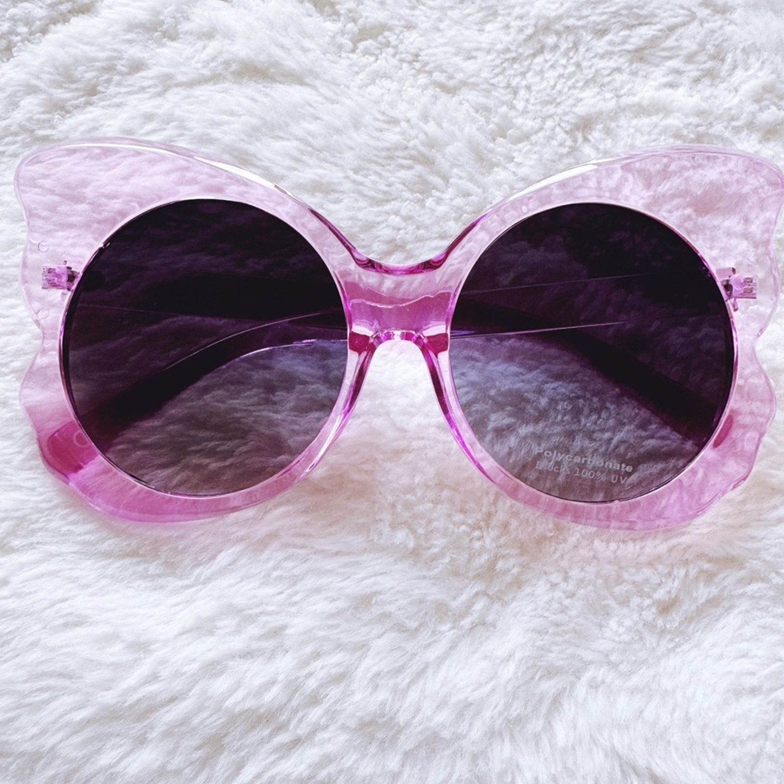 Other Eliza Dark Pink Butterfly-shaped Sunglasses Size ONE SIZE - 1 Thumbnail