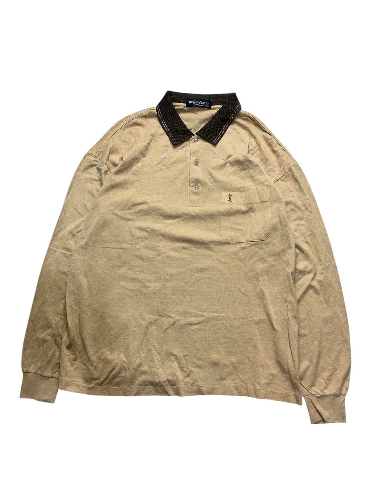 Yves Saint Laurent 🐍 SOLD 🐍Yves Saint Laurent Long Sleeve Polos Size US L / EU 52-54 / 3 - 1 Thumbnail