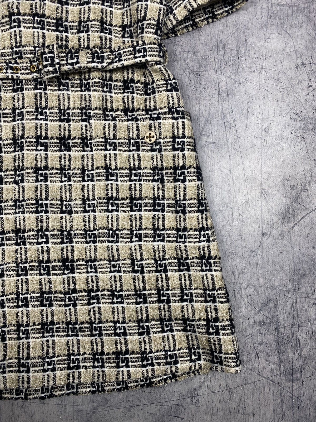 Gucci Gucci GG Monogram Tweed Belted Dress Size IT 42 Size M / US 6-8 / IT 42-44 - 13 Thumbnail