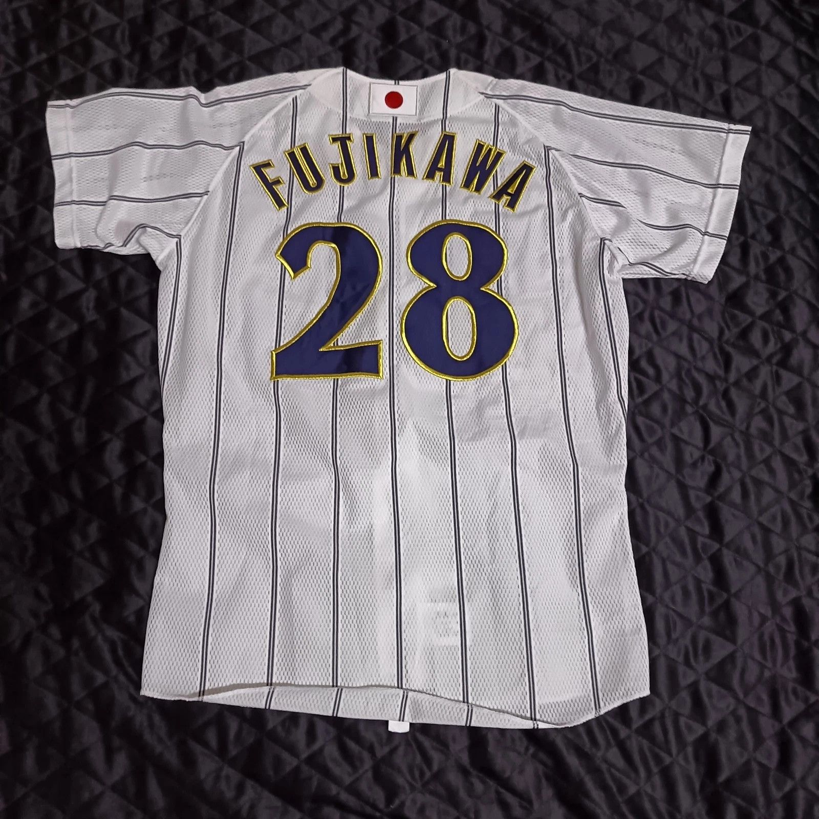 Japanese Brand Mizuno Samurai Japan Kyuji Fujikawa NPB Baseball Jersey Size US L / EU 52-54 / 3 - 5 Thumbnail