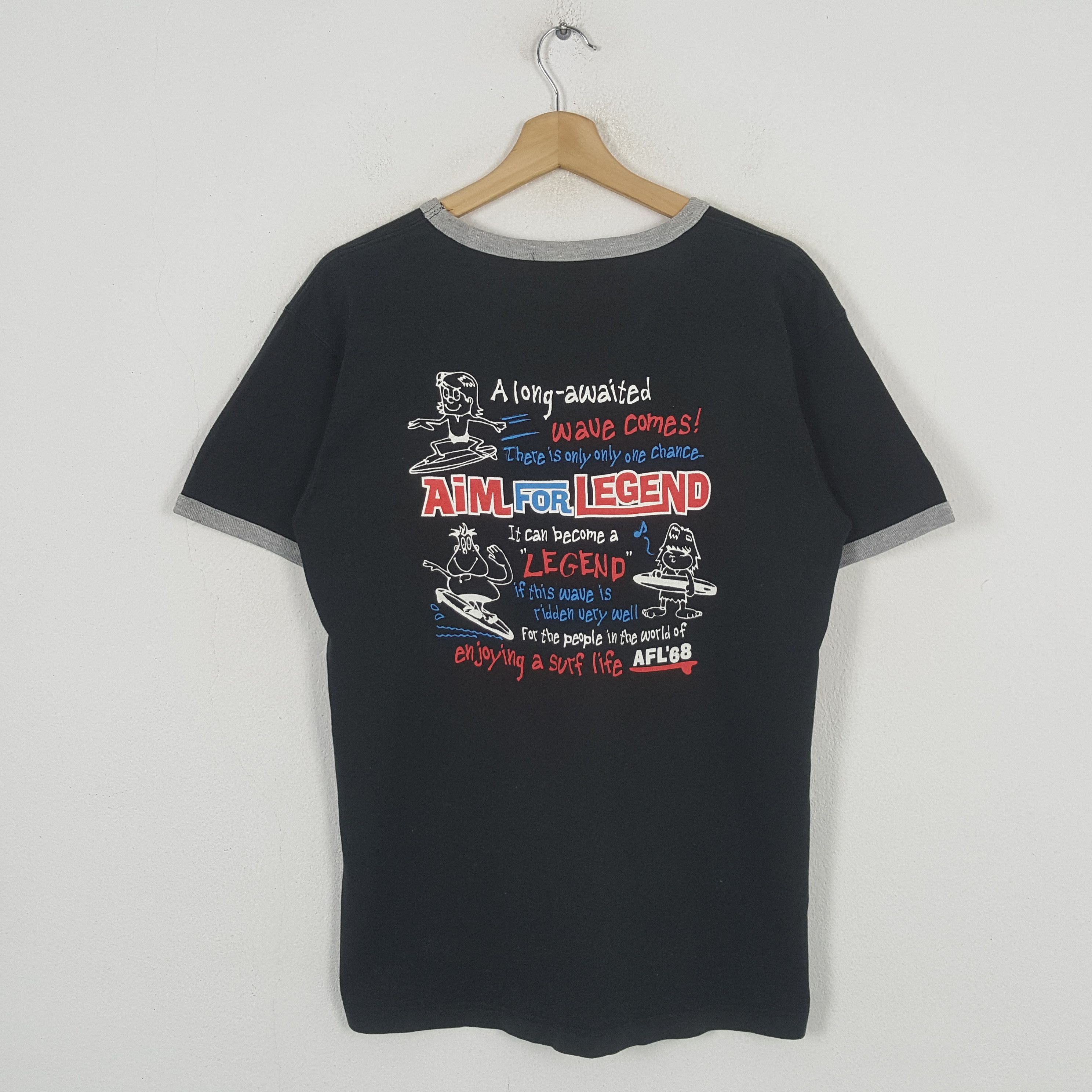 Vintage Vintage AFL'68 Aim For Legend Surfing T-Shirt C276N68 Size US M / EU 48-50 / 2 - 3 Thumbnail