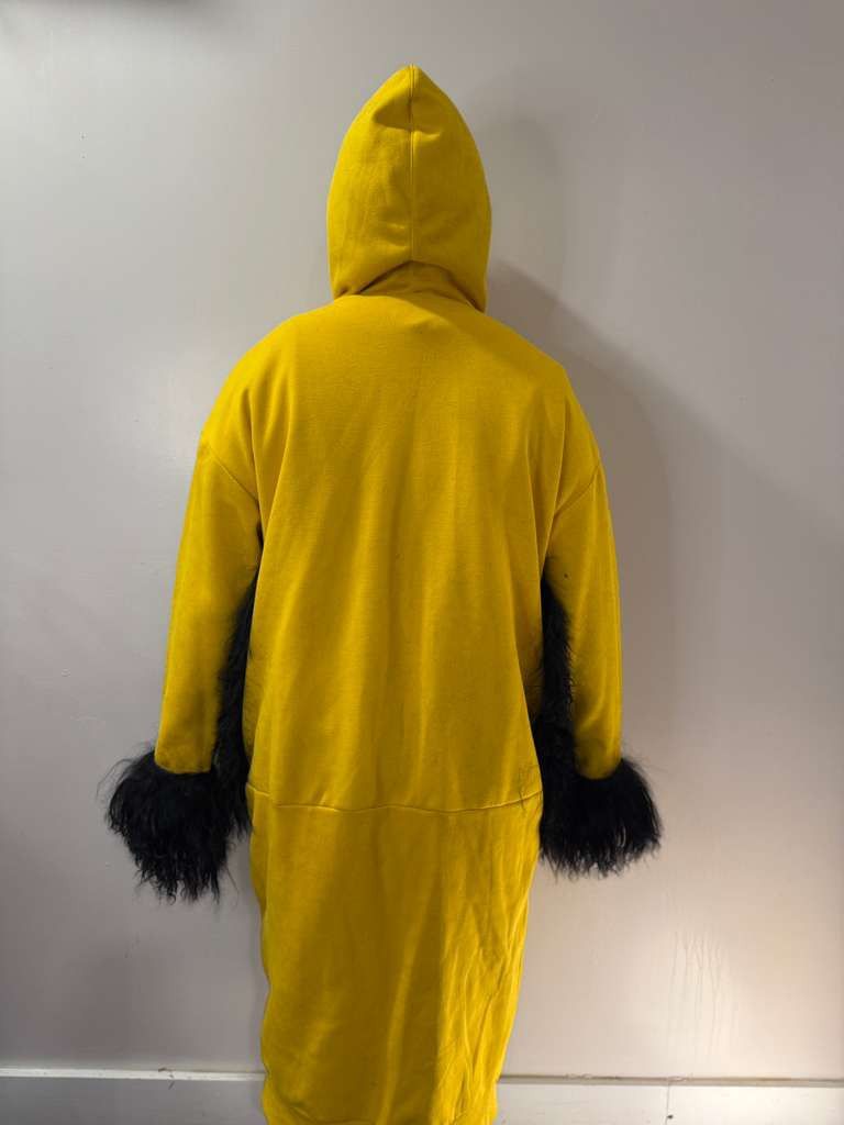 Other Custom-made Yellow Hooded Robe with Real mongolian Fur Size US L / EU 52-54 / 3 - 9 Thumbnail