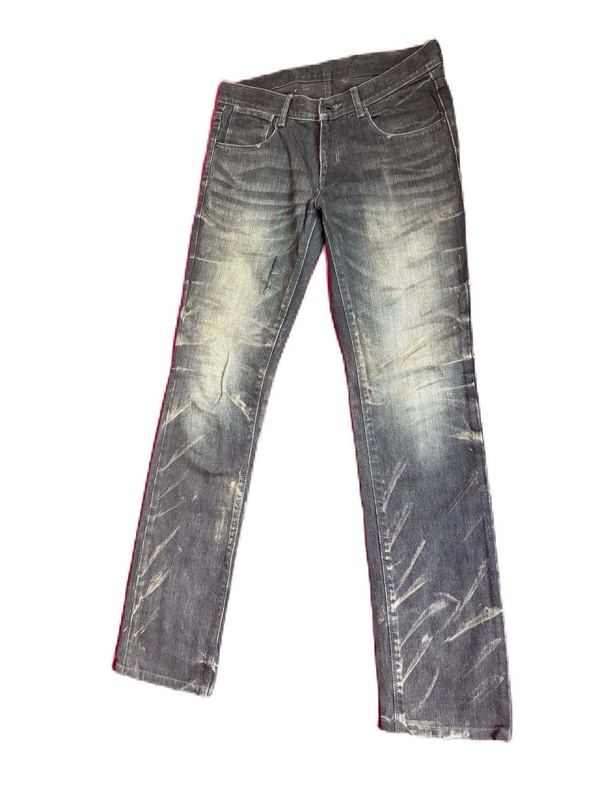 Neil Barrett NEIL BARRET BLACK DISTRESS DESIGN SLIM TYPE Size US 32 / EU 48 - 4 Thumbnail