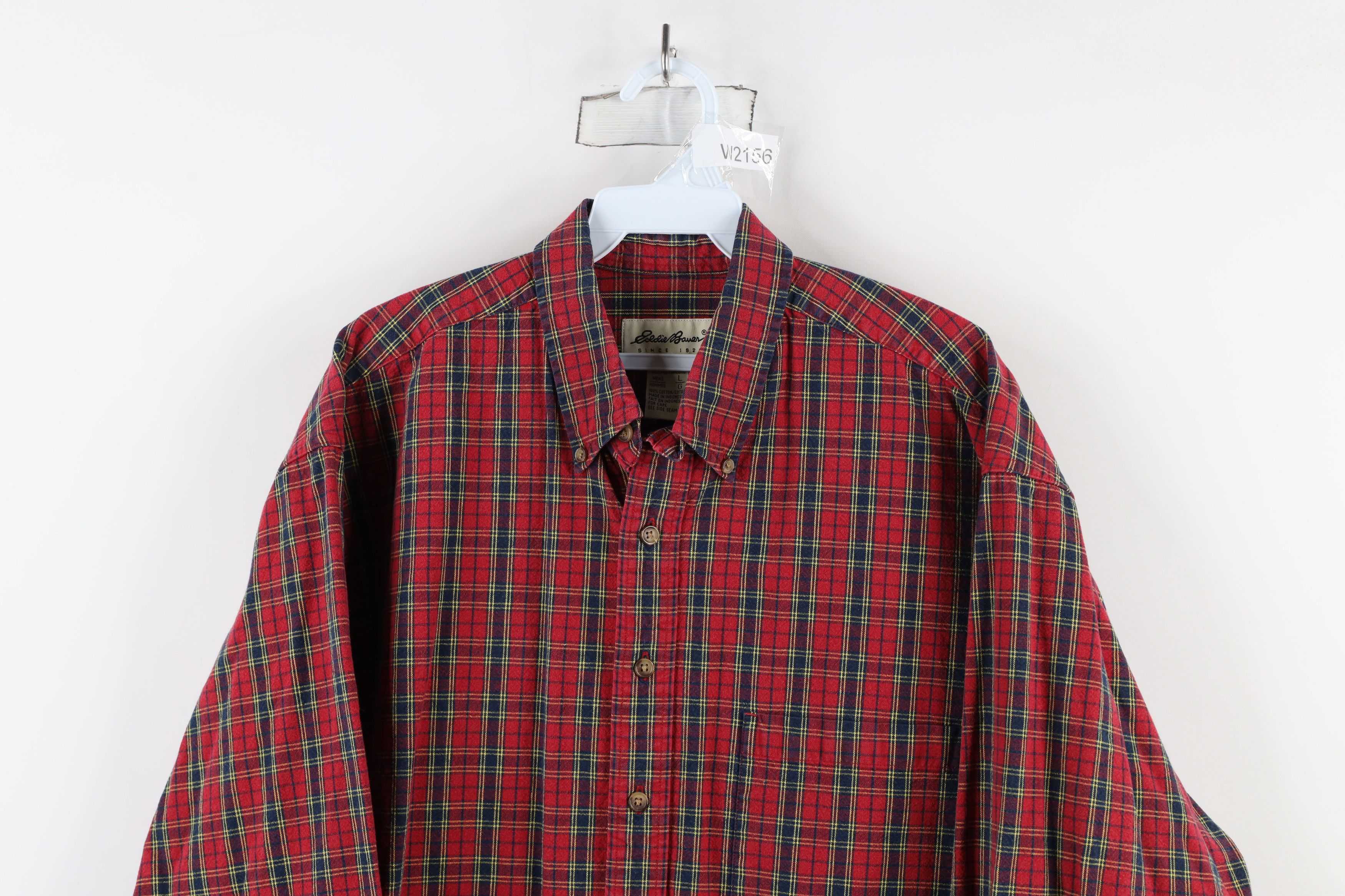 Eddie Bauer × Vintage Vintage 90s Eddie Bauer Heavyweight Canvas Button Down Shirt Size US L / EU 52-54 / 3 - 2 Thumbnail