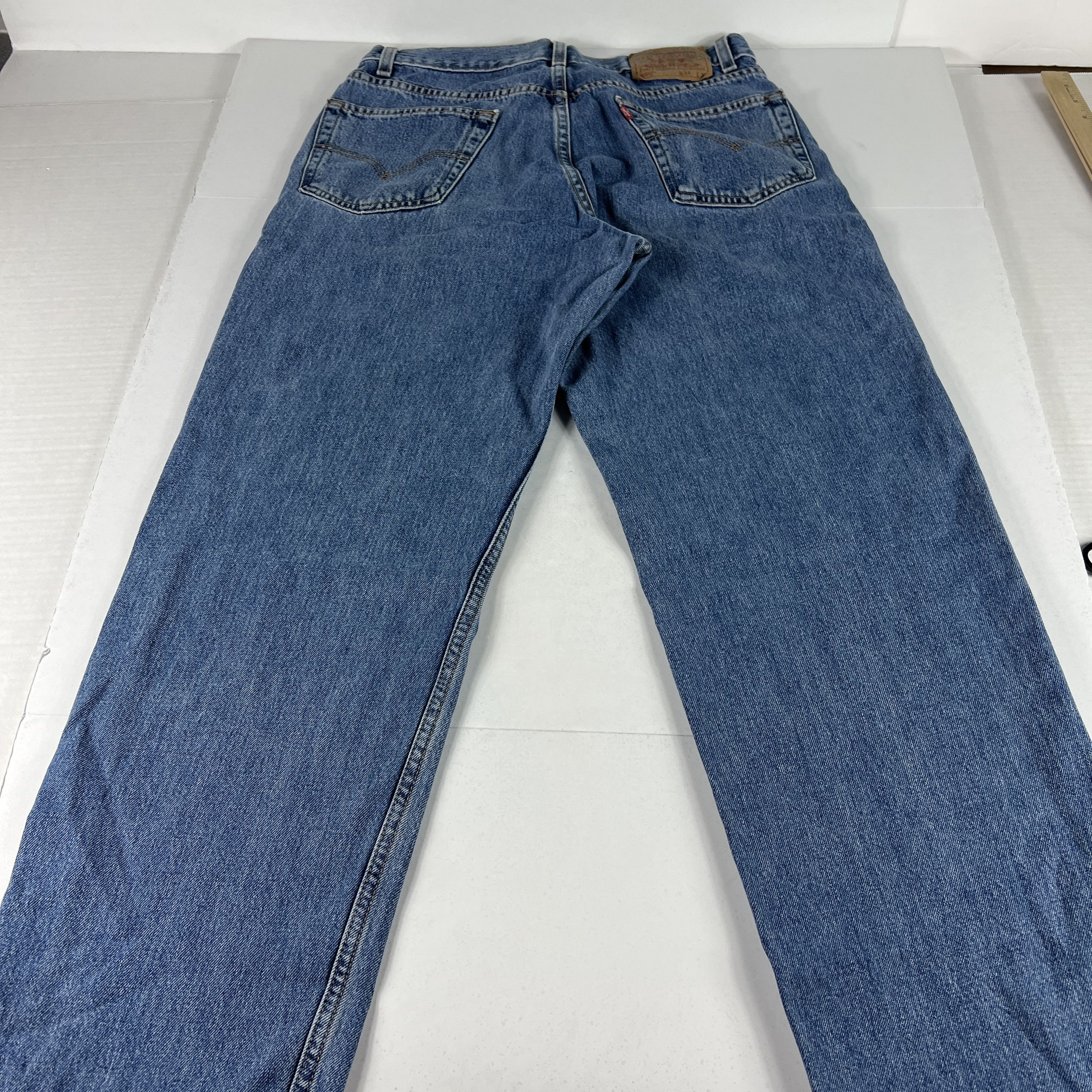 Levi's × Vintage Y2K Levi's Jeans 550 Relaxed Blue Faded Cotton Denim Size US 33 - 9 Thumbnail