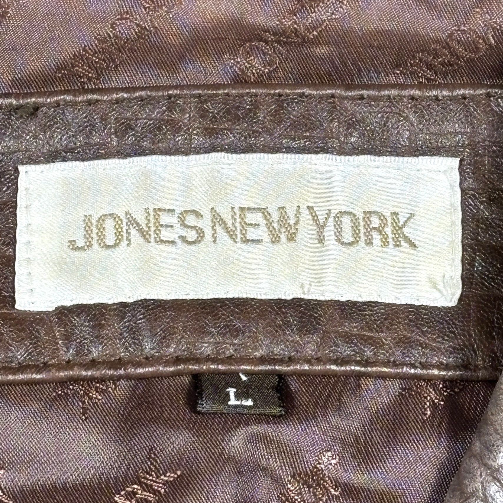 Jones New York VINTAGE Jones New York Leather Jacket Women L Brown Snakeskin Mob Wife Goth Jacket Size L / US 10 / IT 46 - 3 Thumbnail