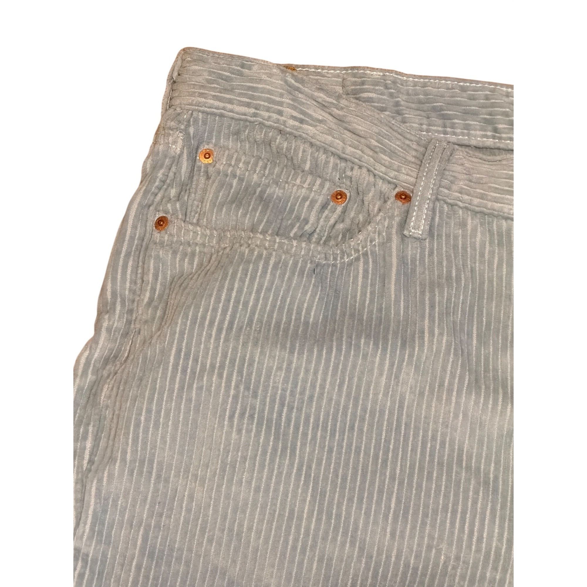 Levi's Levis 514 Corduroy Pants Straight Leg Light Baby Blue Size 3 Size US 38 / EU 54 - 2 Thumbnail