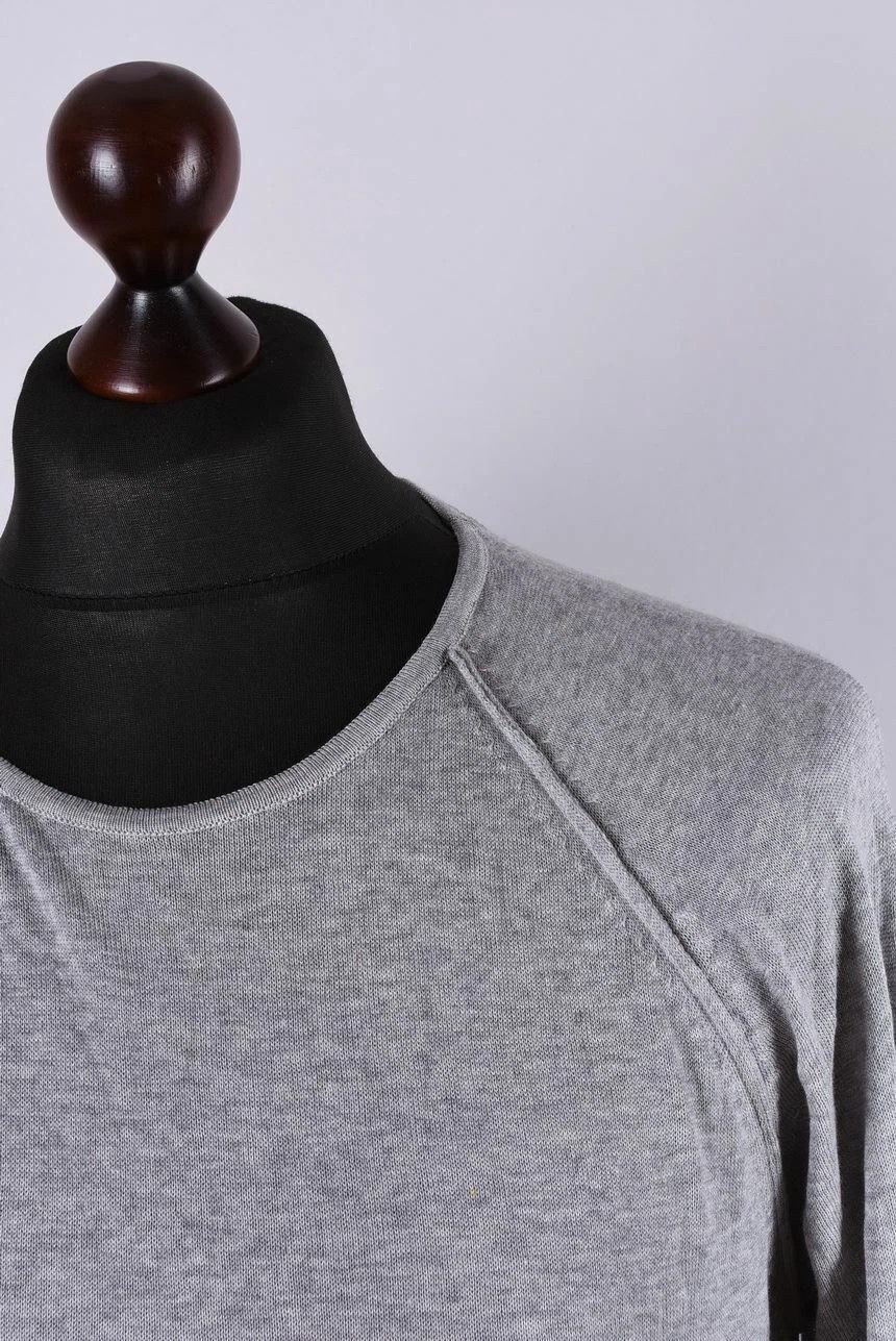 Nudie Jeans Nudie Jeans Co Grey Long Sleeve Fine Knit Cotton Sweater Size US M / EU 48-50 / 2 - 2 Thumbnail