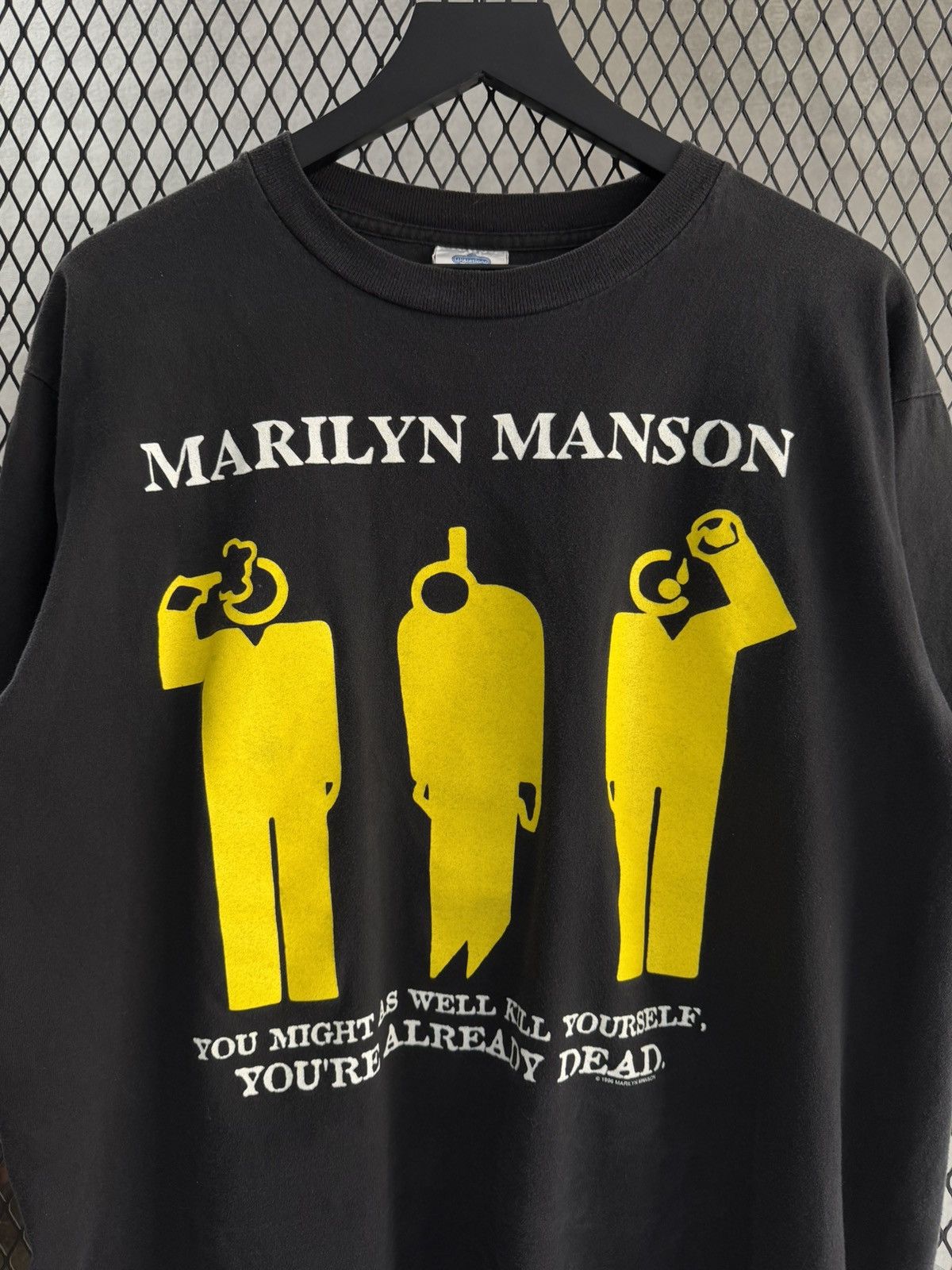 Band Tees Vintage 1996 Rare Marilyn Manson You're Already Dead Banned Size US L / EU 52-54 / 3 - 2 Thumbnail