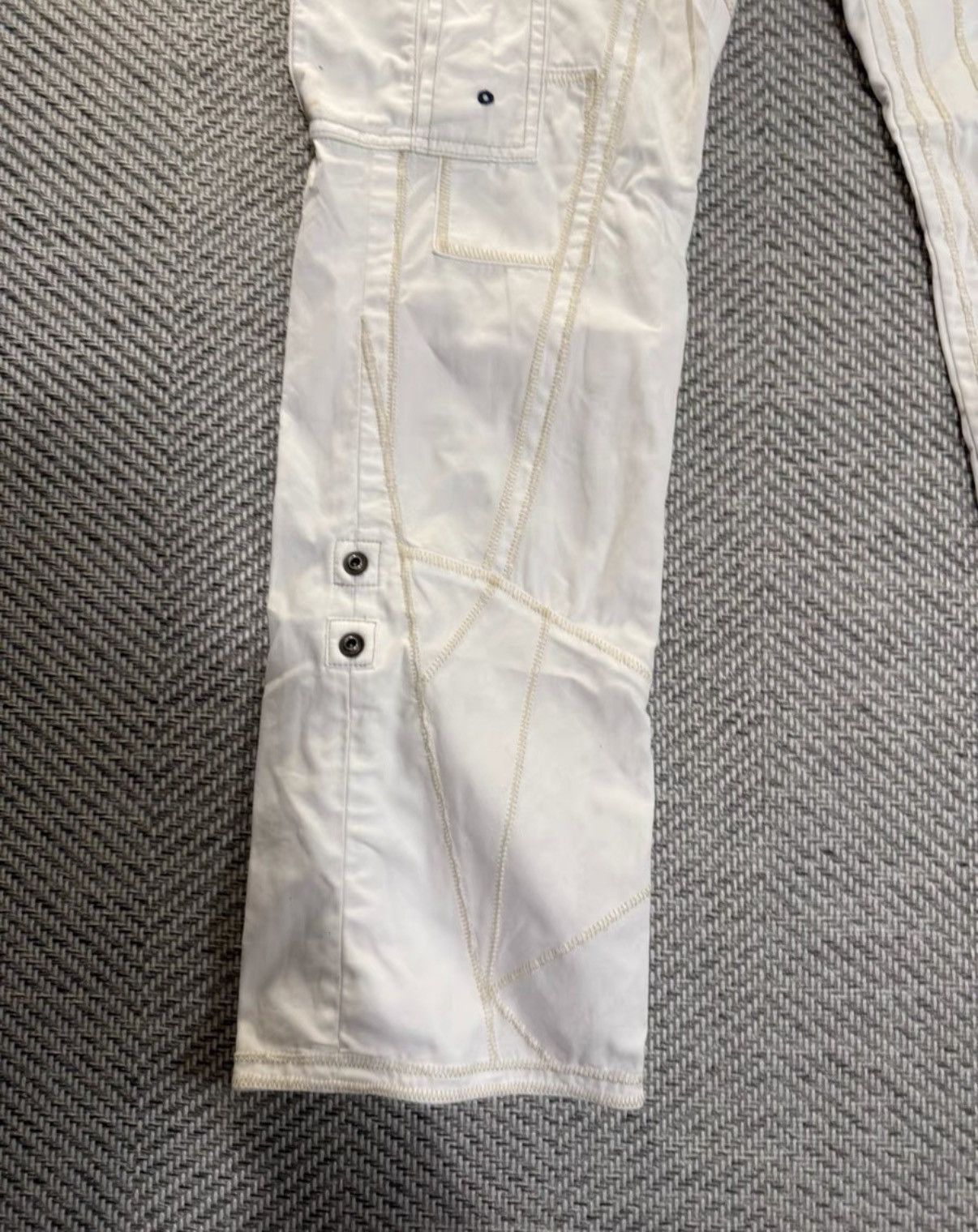 Ralph Lauren Ralph Lauren Gimmick Deconstructed White Cargo Pants K24 Size US 34 / EU 50 - 4 Thumbnail
