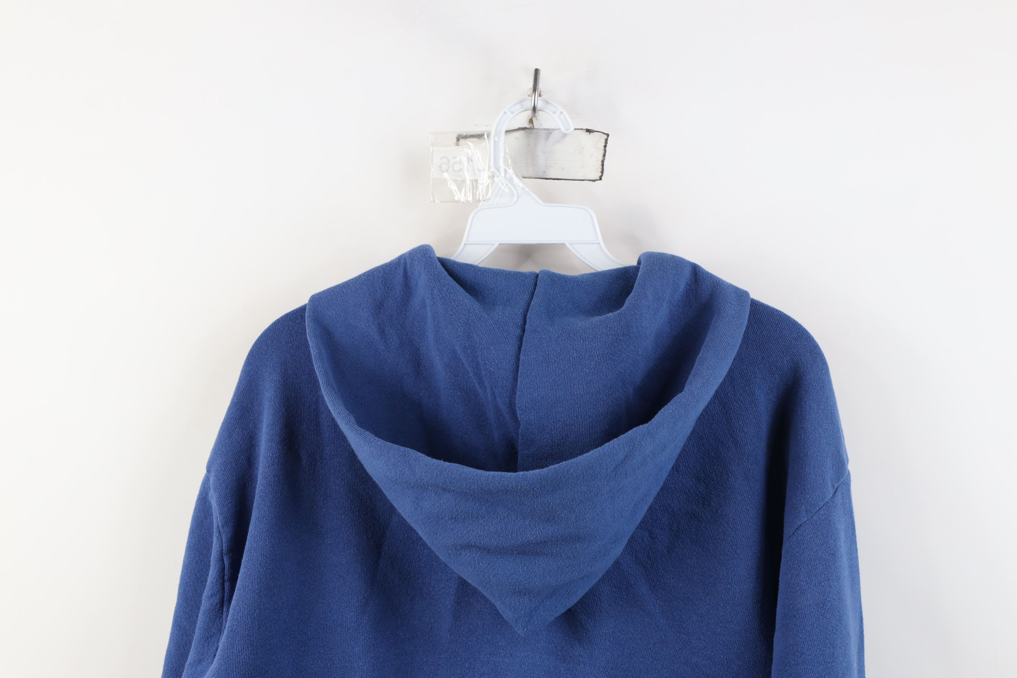 Vintage Vintage 80s 90s Streetwear Blank Full Zip Hoodie Blue USA Size US L / EU 52-54 / 3 - 14 Thumbnail