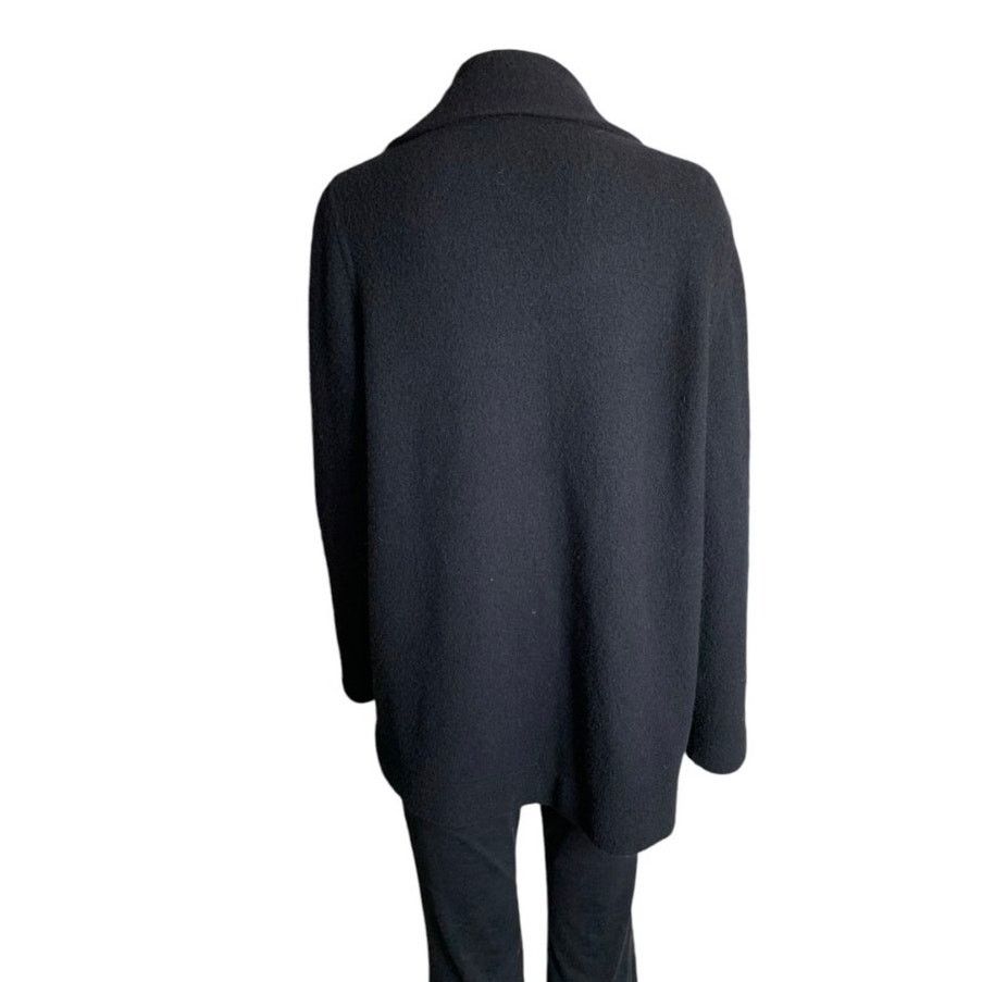 Other ELLEN TRACY Women's Size Medium Blazer Open Front Black Wool Size M / US 6-8 / IT 42-44 - 3 Thumbnail