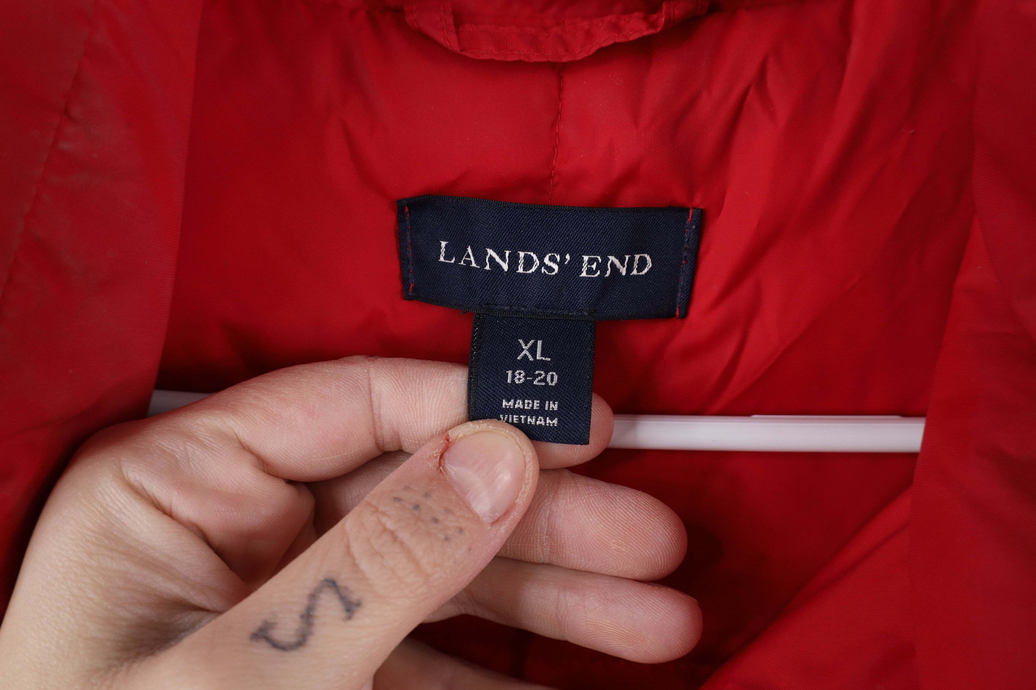 Lands' End × Vintage Vintage Lands End Duck Down Insulated Puffer Vest Jacket Red Size XL / US 12-14 / IT 48-50 - 7 Thumbnail