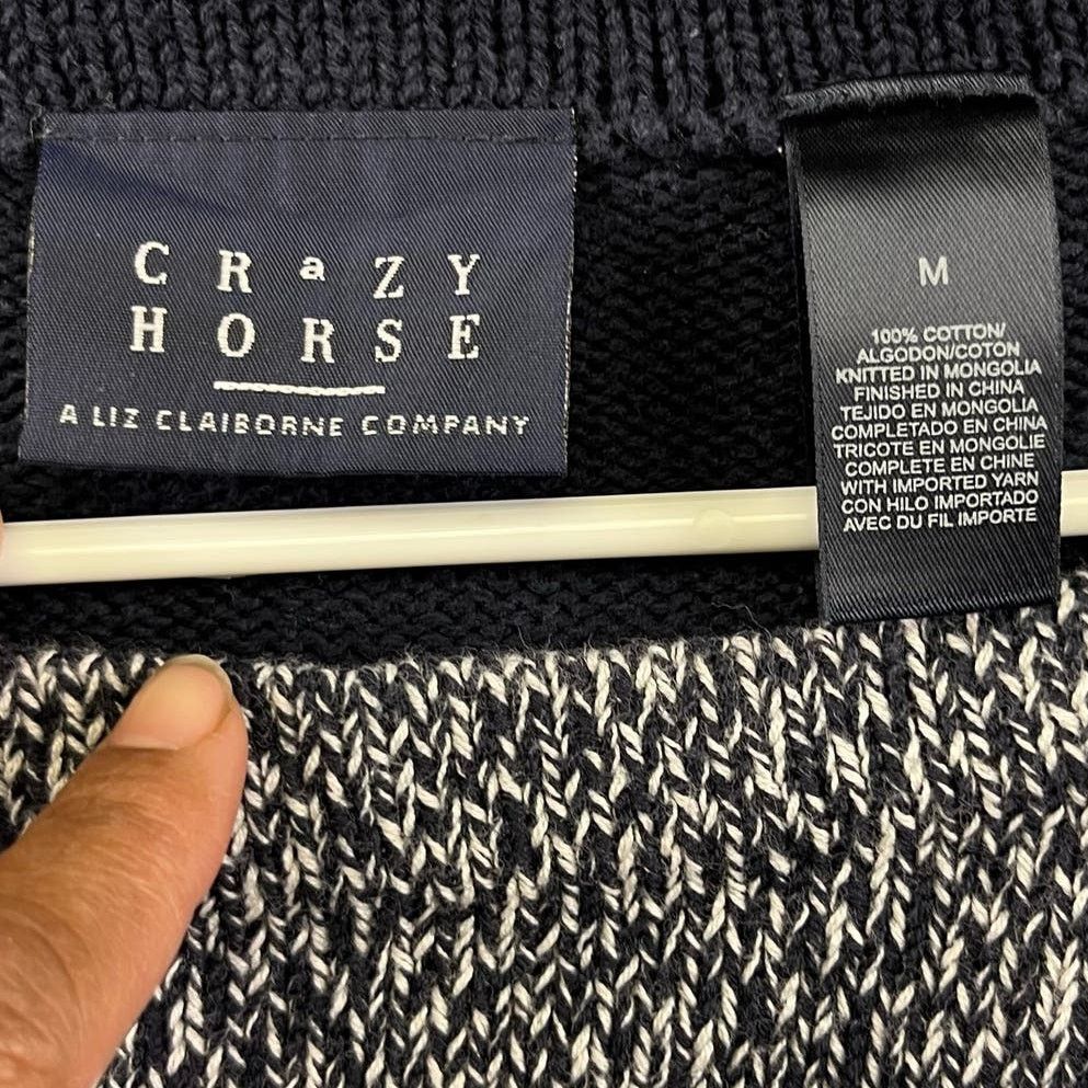 Other 90's Y2K Crazy Horse Knit Sweater Color Block Liz Claiborne Size M / US 6-8 / IT 42-44 - 6 Thumbnail