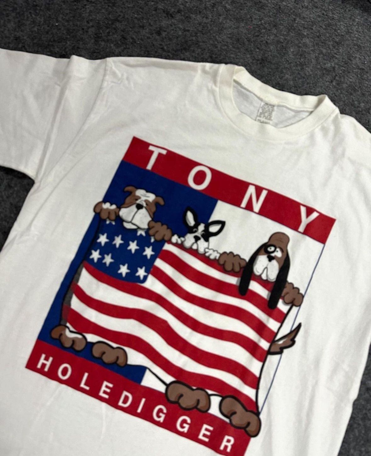 Tommy Hilfiger × Vintage PARODY TOMMY HIFLIGER VINTAGE TEE Size US XL / EU 56 / 4 - 2 Thumbnail