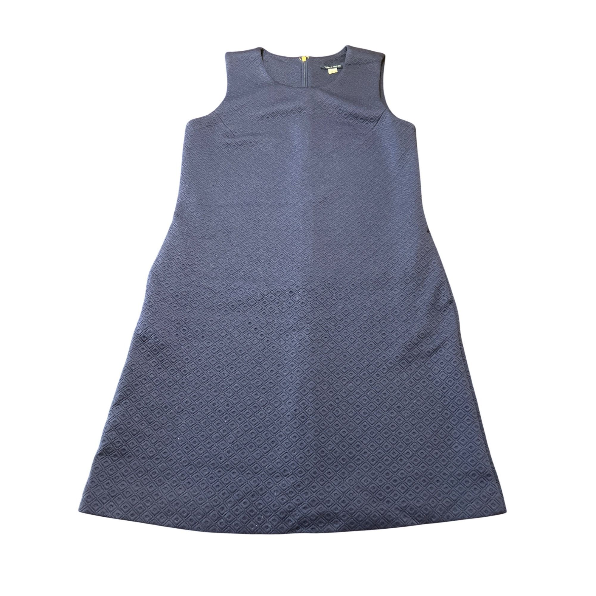 Tommy Hilfiger Tommy Hilfiger Sleeveless Navy Jacquard Textured Sheath Dre Size M / US 6-8 / IT 42-44 - 1 Thumbnail