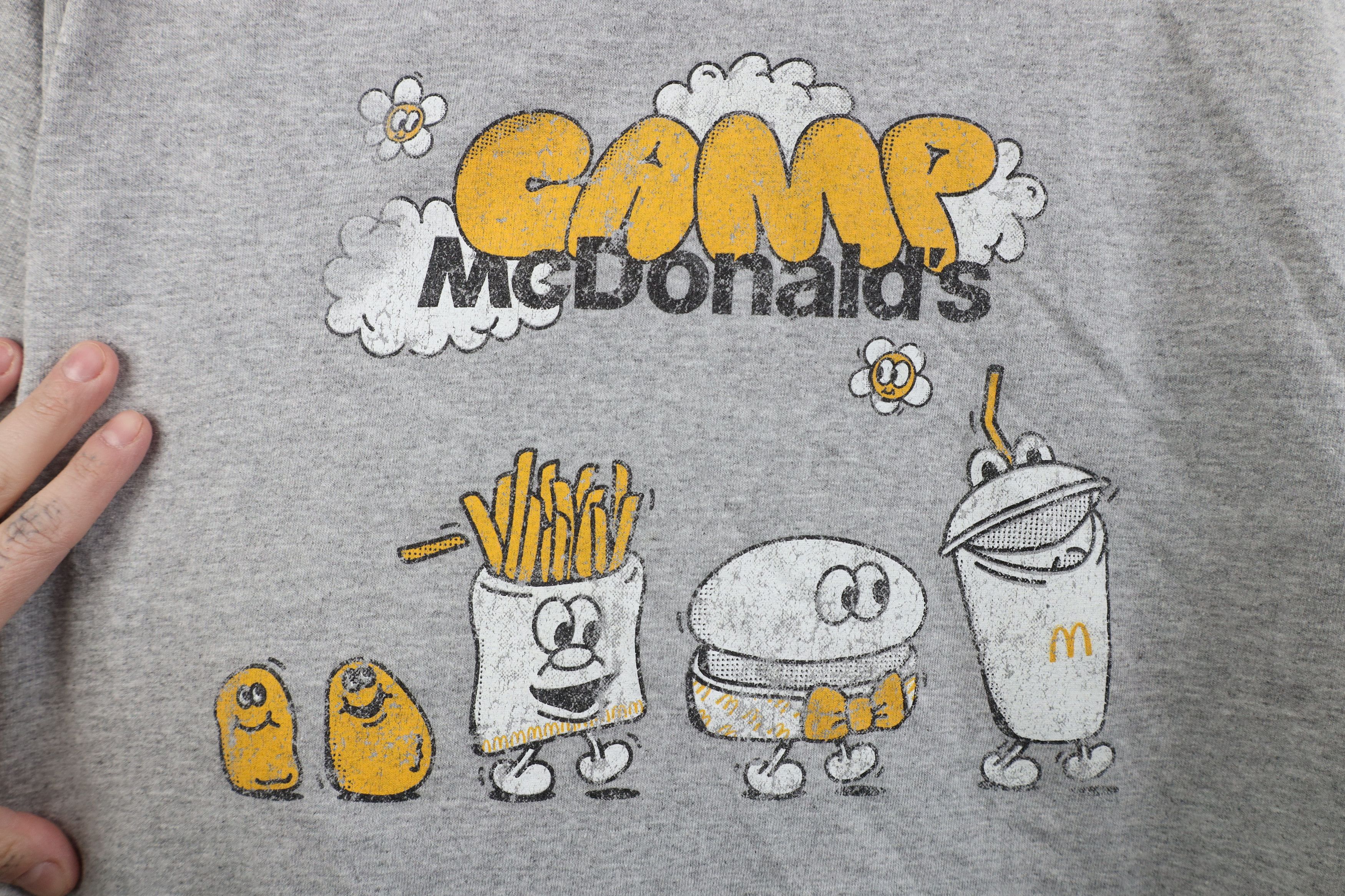 Vintage Y2K Camp McDonalds Fast Food Short Sleeve T-Shirt Gray Size US XXL / EU 58 / 5 - 4 Thumbnail