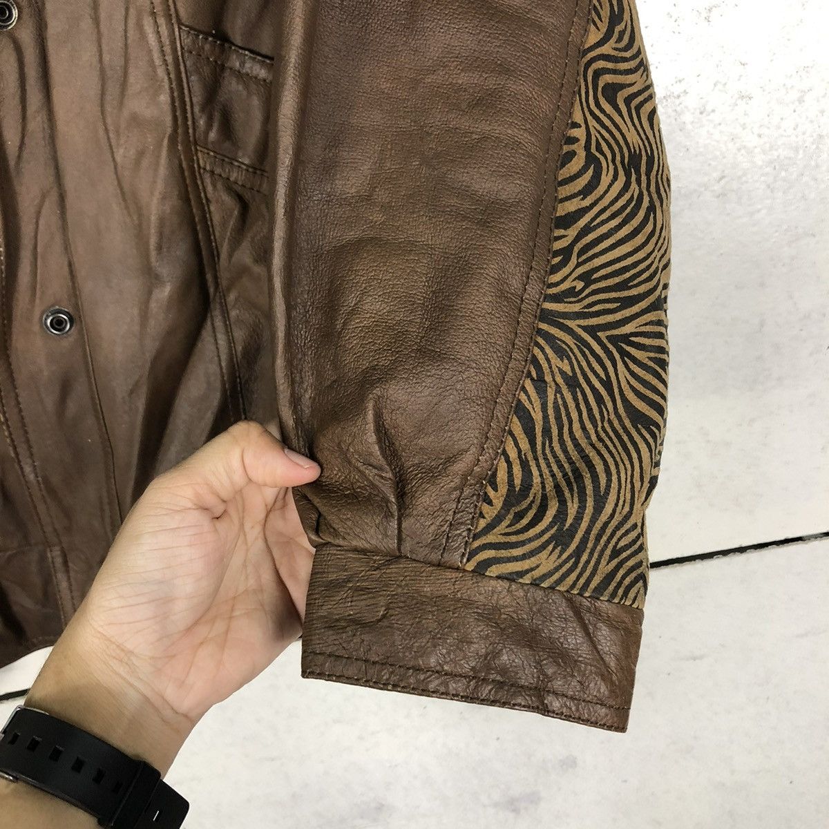 Japanese Brand 🔥VINTAGE BIKER LEATHER JACKET ECHT LEDER ISSEY MIYAKE Size US M / EU 48-50 / 2 - 17 Thumbnail