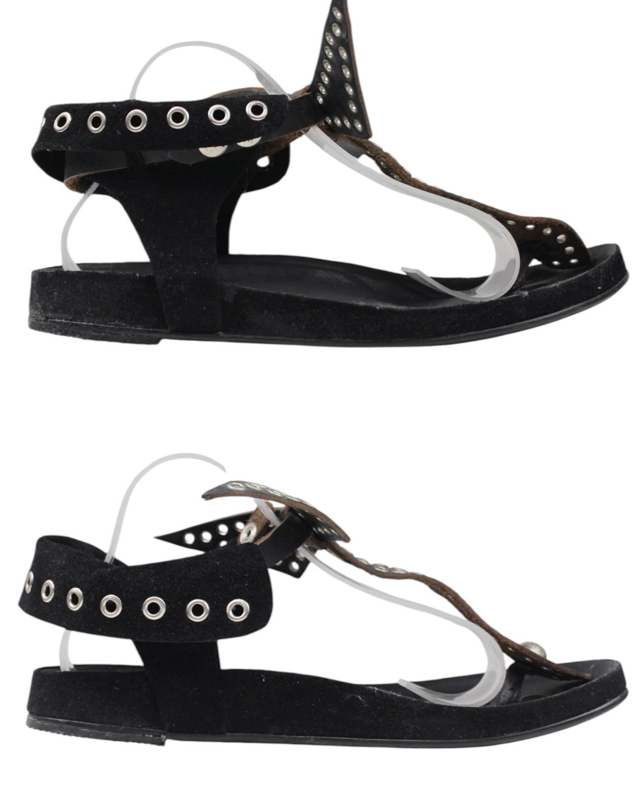 If Six Was Nine 2000S JAPANESE MADE GROMMET BOW STRAP SANDALS Size US 7 / IT 37 - 3 Thumbnail