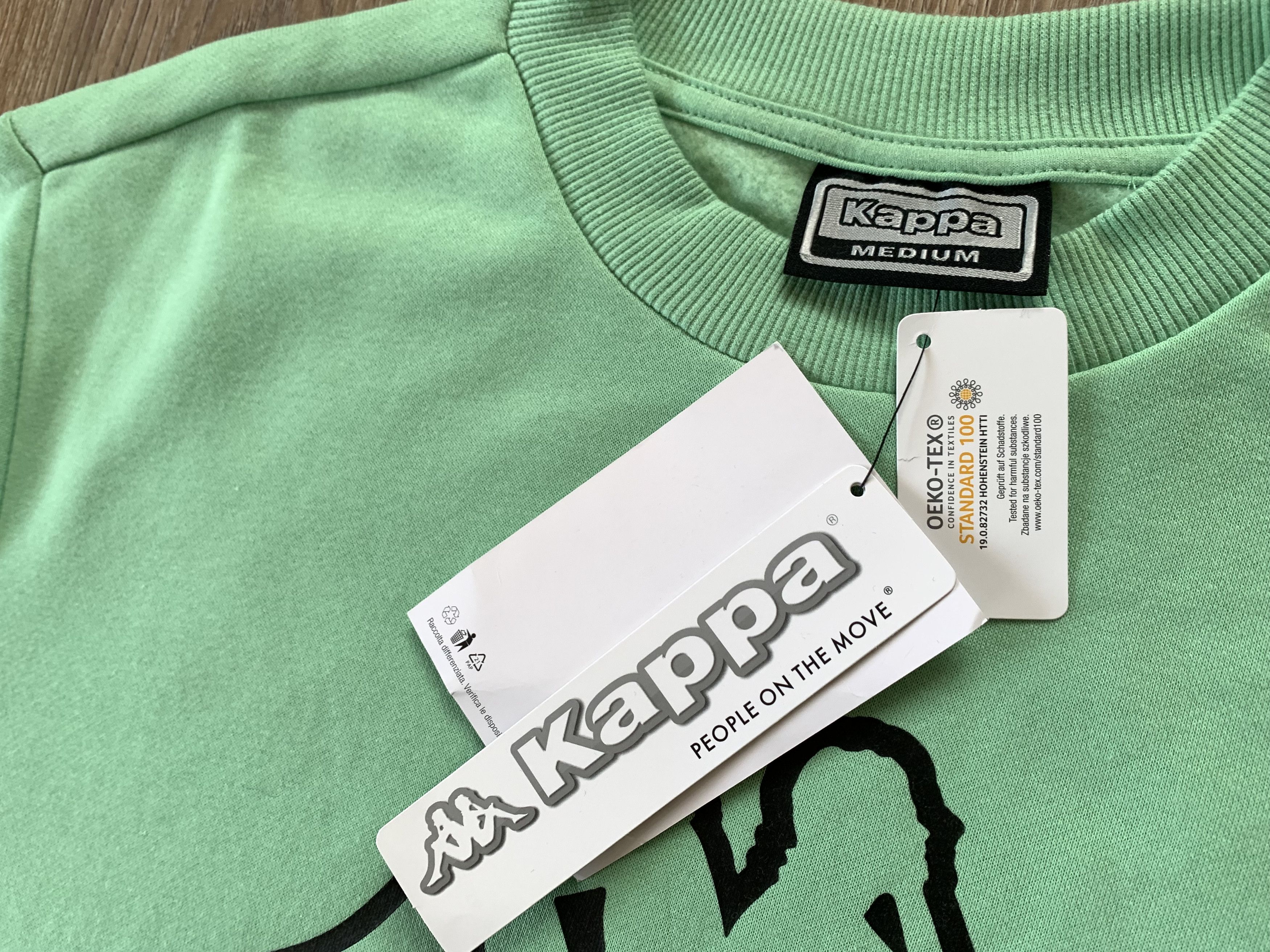 Kappa Kappa New Light Green Big Print Cotton Sweatshirt Size US M / EU 48-50 / 2 - 6 Thumbnail