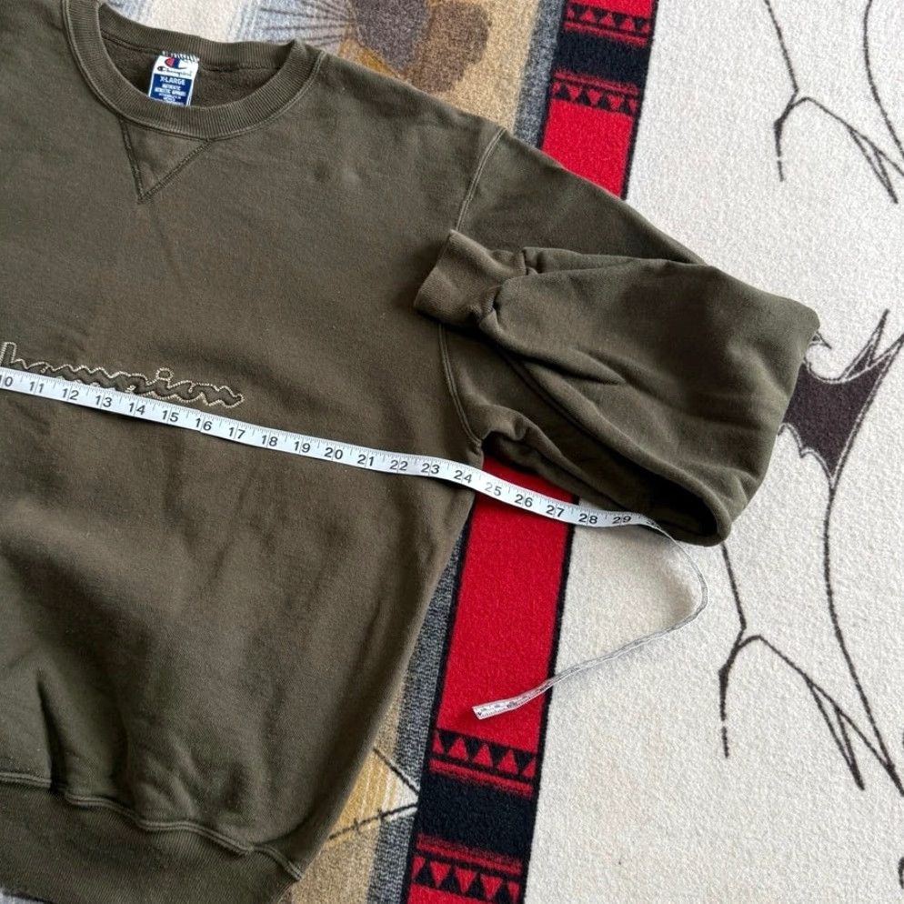 Champion VINTAGE Champion Embroidered Crewneck Sweatshirt Men XL Brown 90s Crew Neck Long Sleeve Pullover Solid Sweatshirt Regular Fit World Mexico Size US XL / EU 56 / 4 - 6 Thumbnail