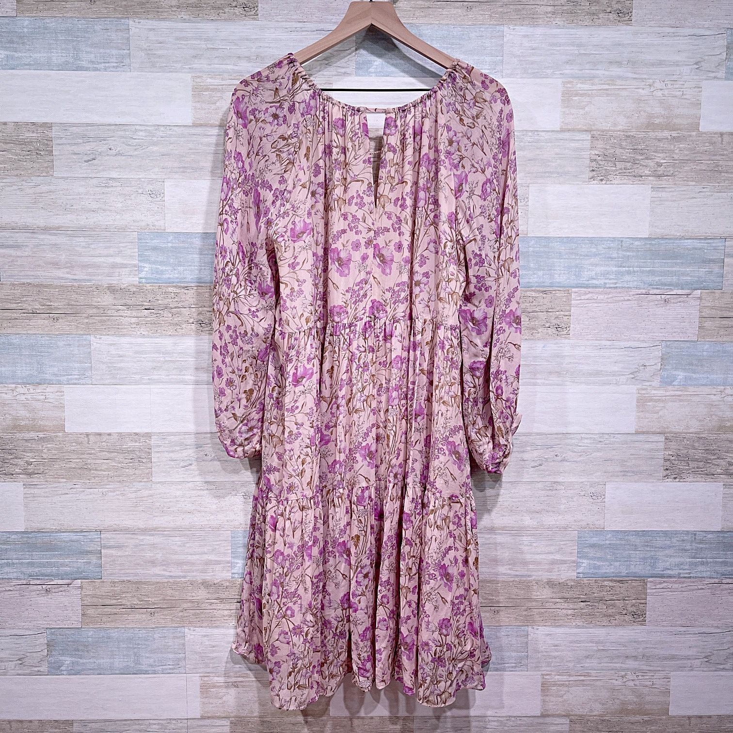 Other SUNDANCE Floral Sheer Tiered Maxi Dress Pink Womens Large Size L / US 10 / IT 46 - 5 Thumbnail