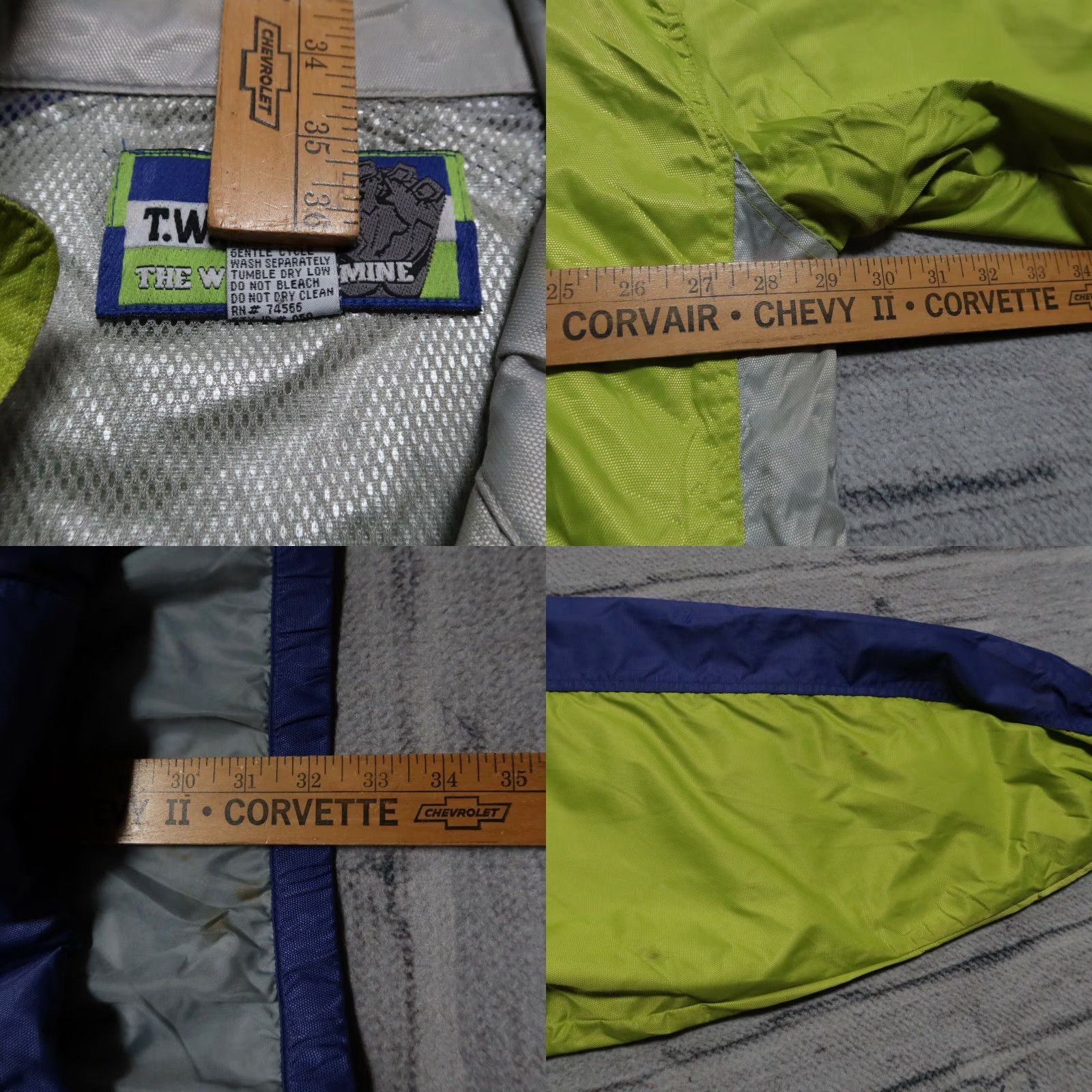 Vintage Vintage TWISM The World is Mine Nylon Jacket Mens XL Neon Green 90s Rap Hip Hop Shaquille O'Neal Jacket Size US XL / EU 56 / 4 - 8 Thumbnail