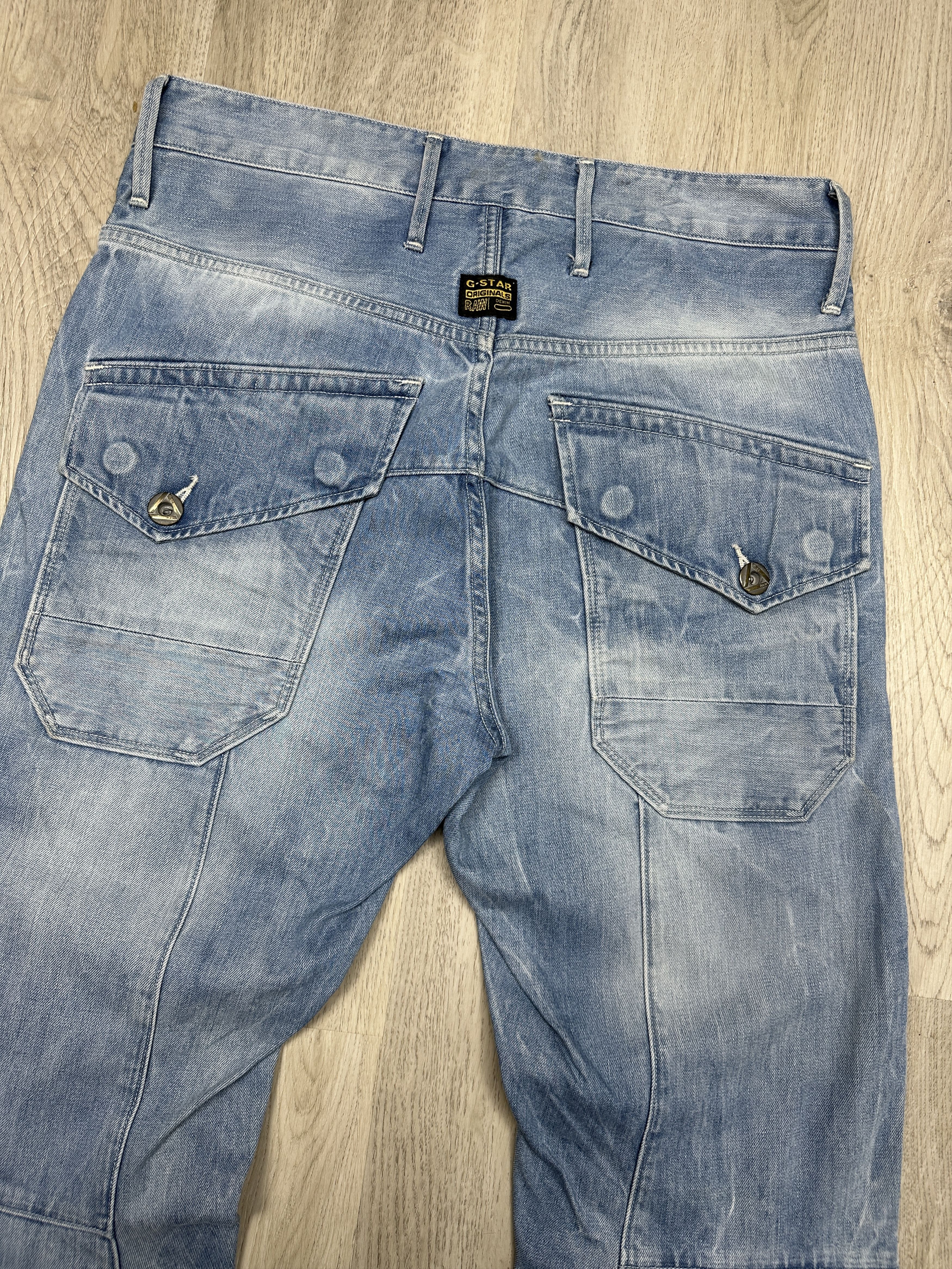 G-Star G Star Raw Skiff 5620 Tapered Denim Double Knee Pants Jeans Size US 31 - 2 Thumbnail