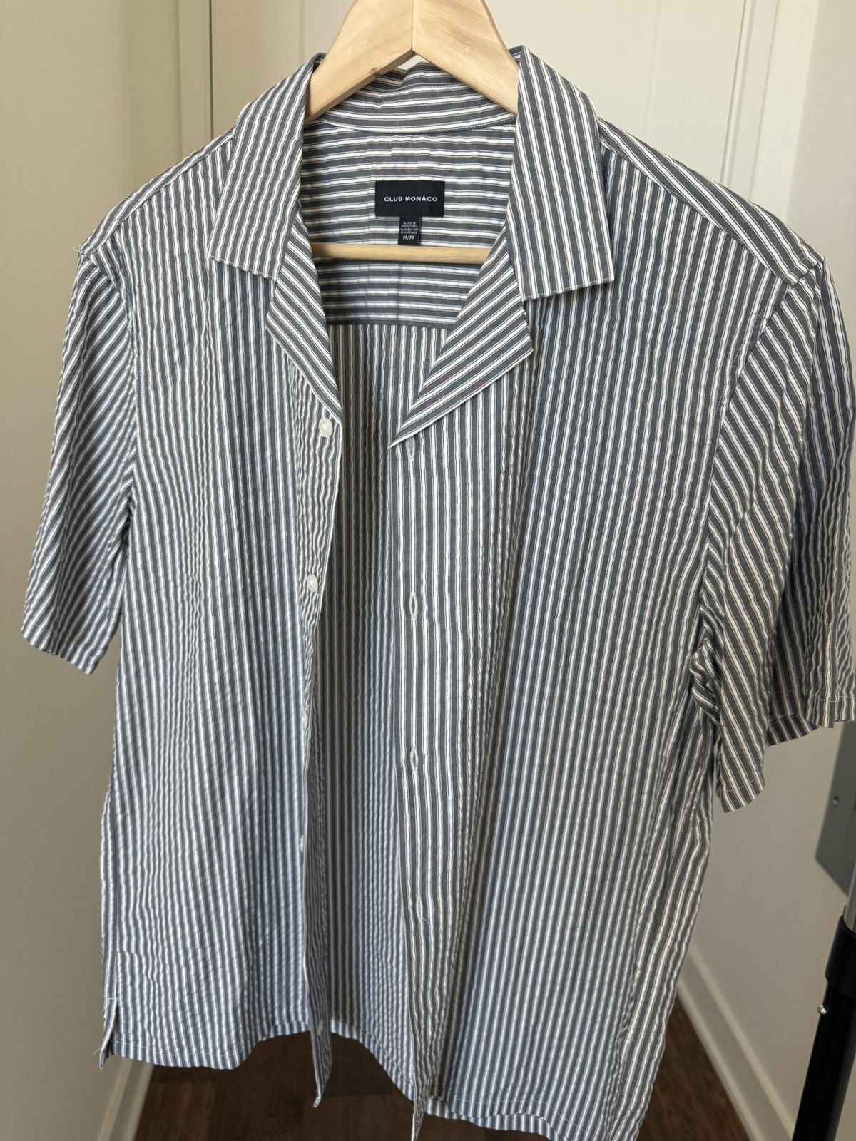 Club Monaco Club Monaco Camp Collar Seersucker Shirt Size US M / EU 48-50 / 2 - 5 Thumbnail