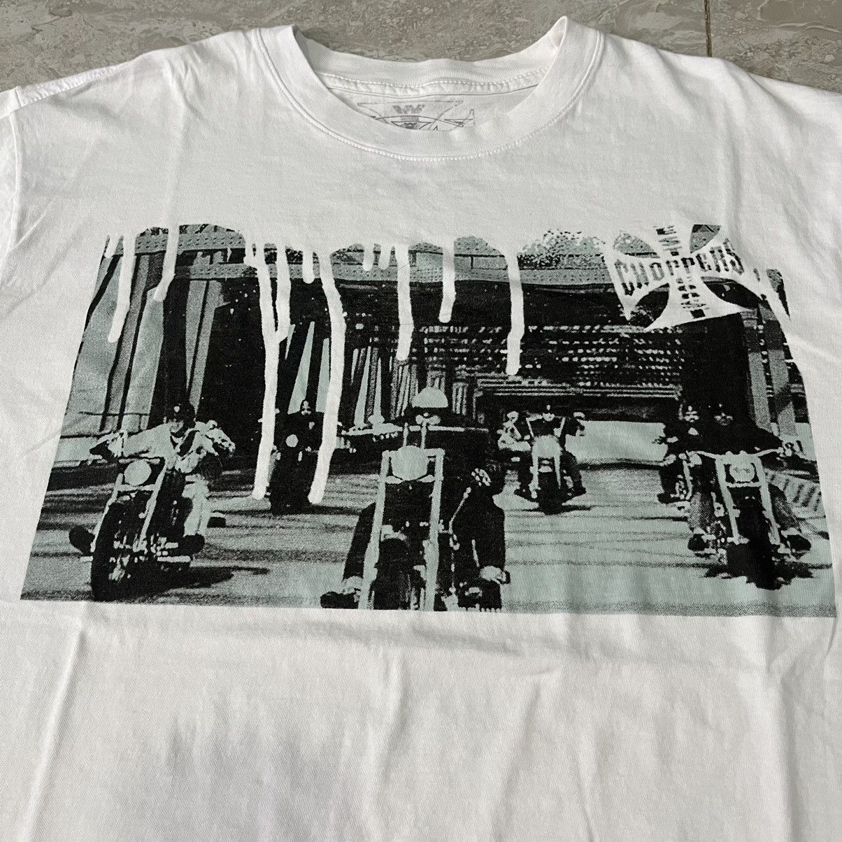 If Six Was Nine × Japanese Brand × Le Grande Bleu (L.G.B.) West Choppers Motorcycle White Tee Size US L / EU 52-54 / 3 - 3 Thumbnail