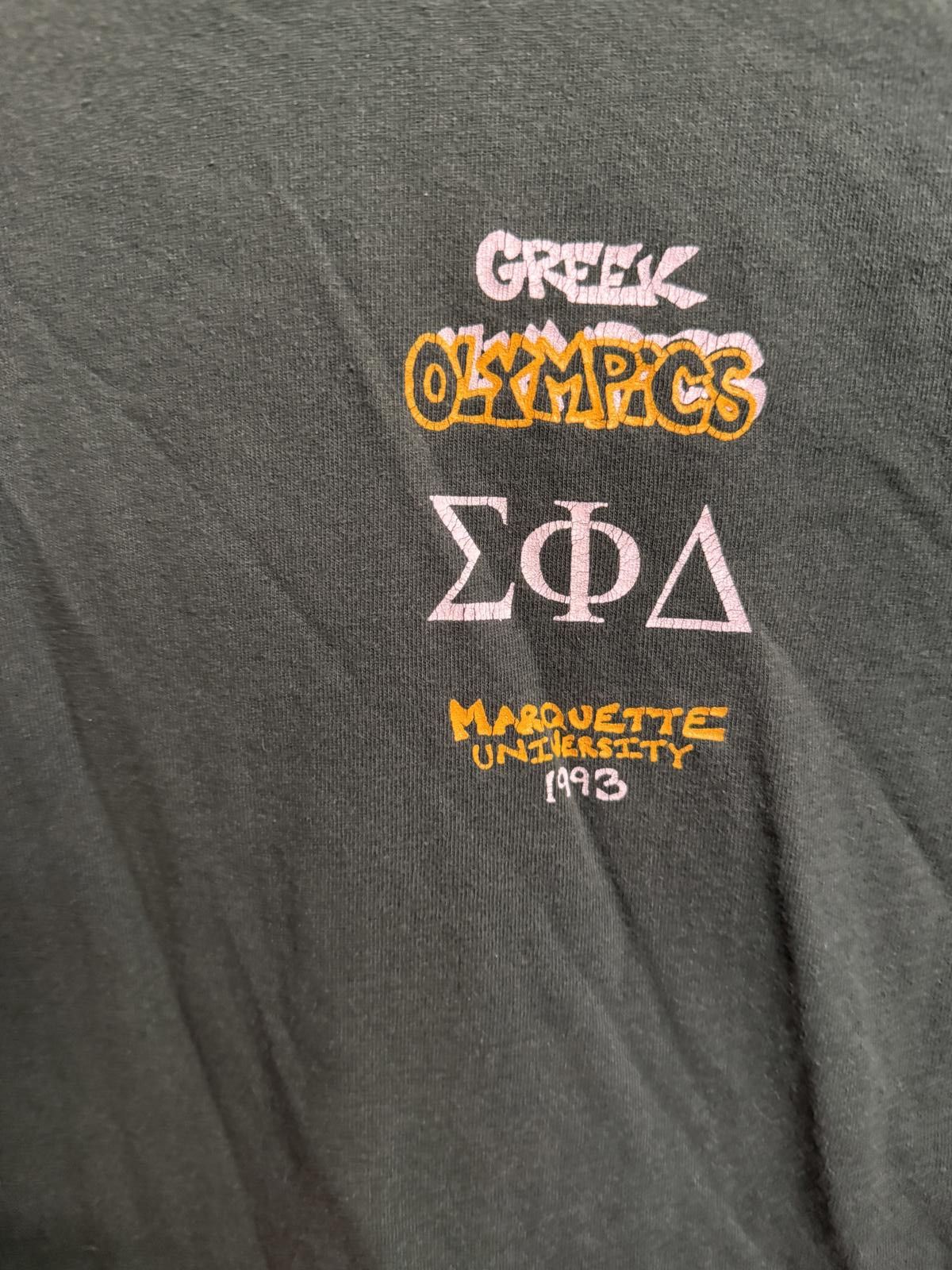 Fruit Of The Loom Vintage Marquette University T-shirt Greek Olympics 1993 XL Size US XL / EU 56 / 4 - 4 Thumbnail