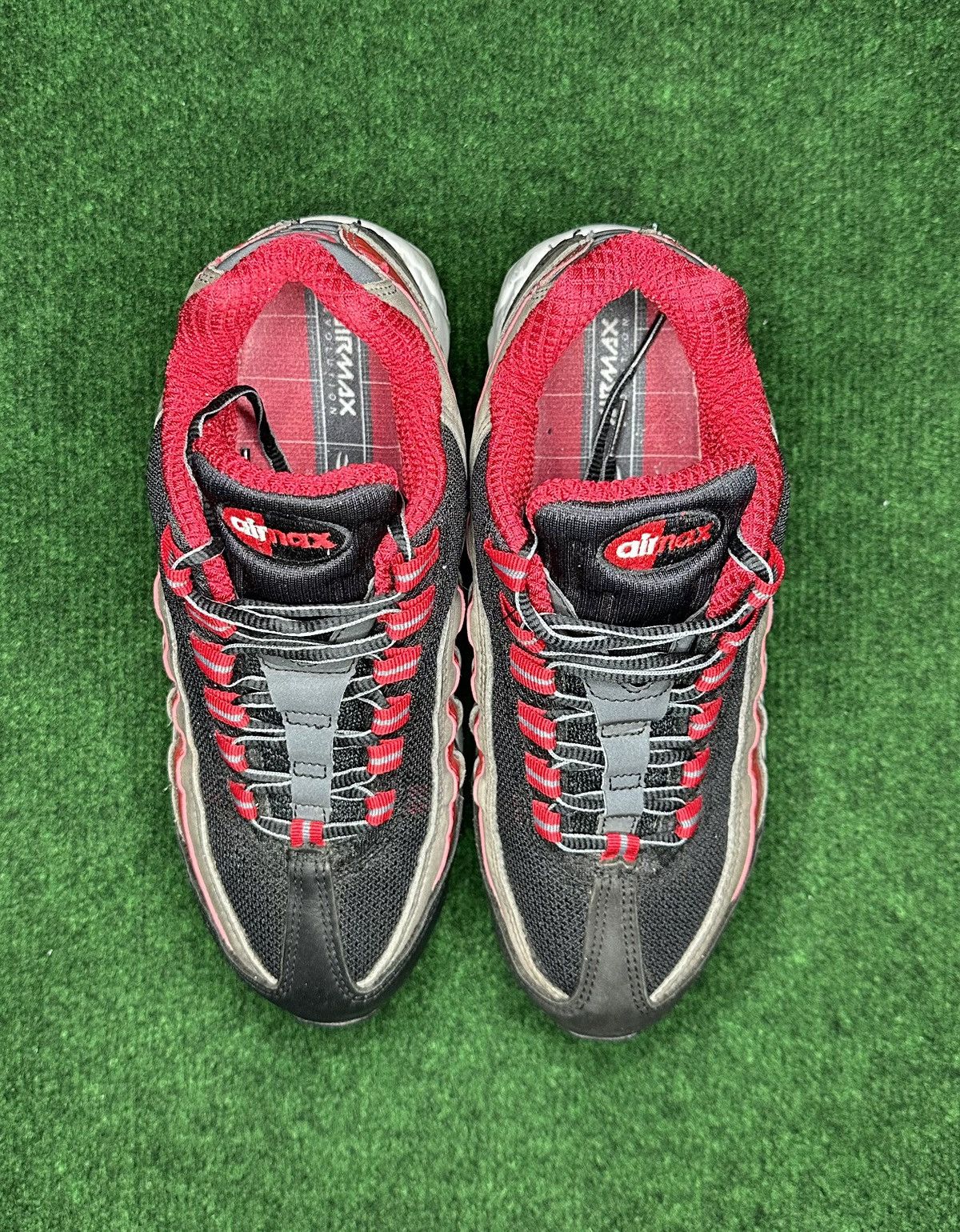 Nike Air Max 95 Premium Black Varsity Red Size US 7 / EU 40 - 2 Thumbnail