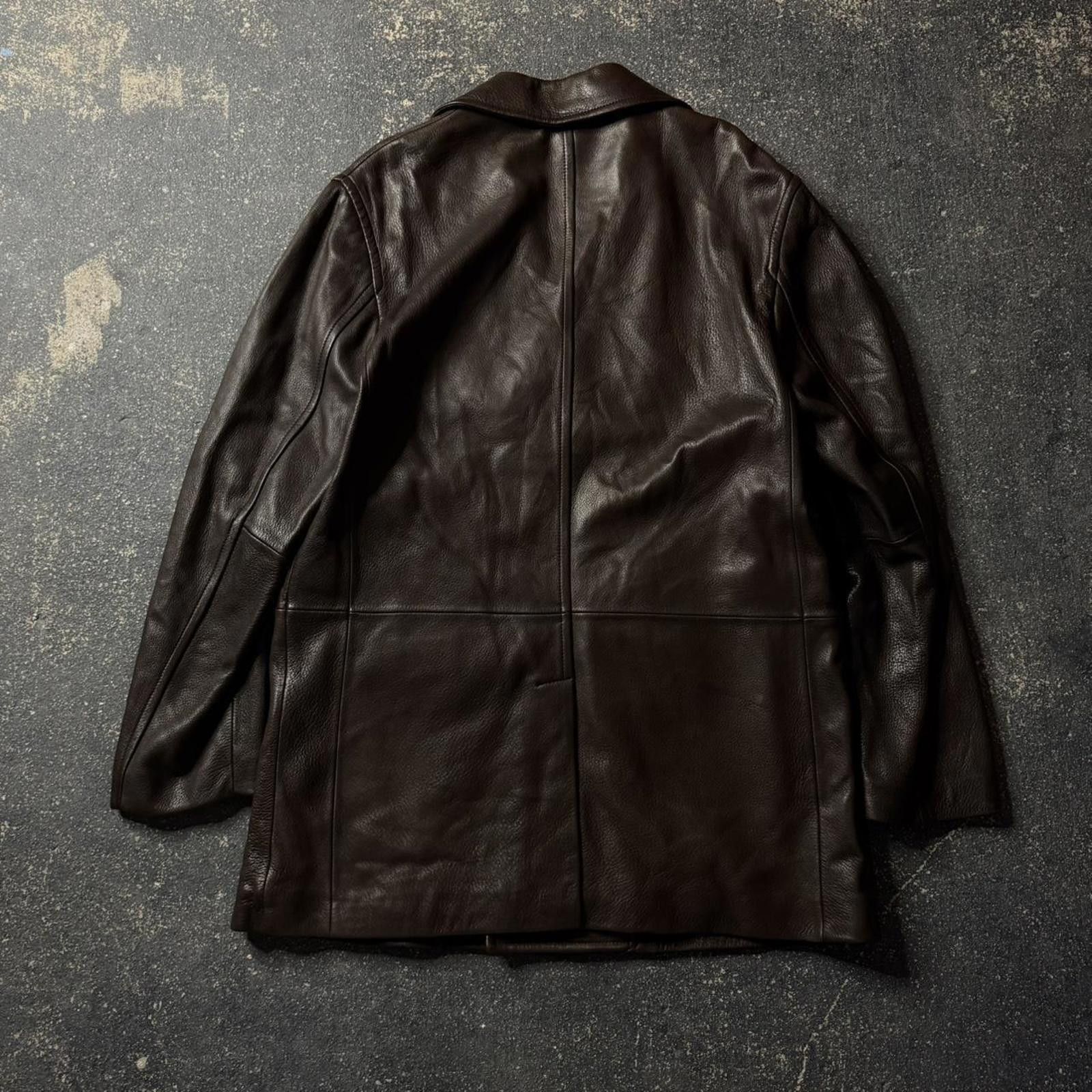Vintage Rainforest Signature Mocha Brown Leather Trench Coat