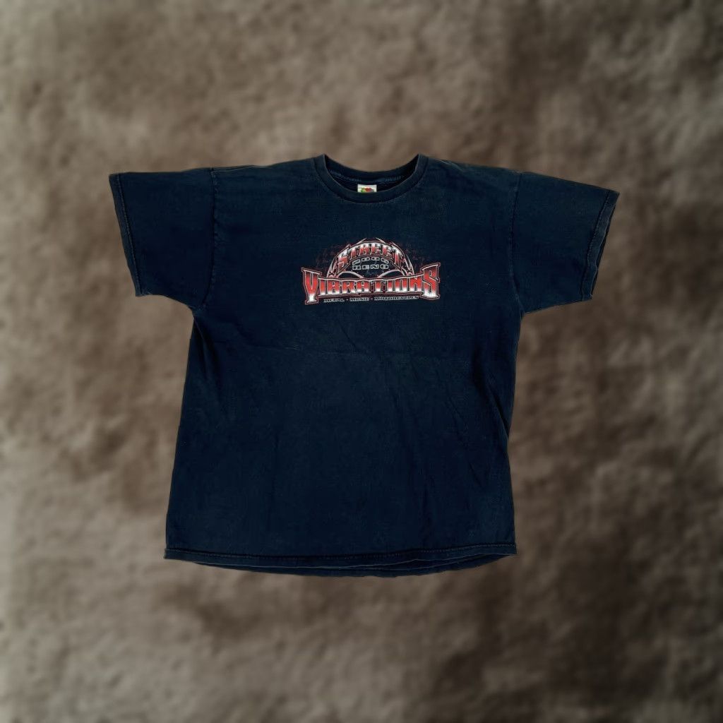 Vintage VINTAGE Street Vibrations T-Shirt XL Black Crew Neck Short Sleeve Men Biker Motorcycle 90s Chopper Cotton Unbranded Size US XL / EU 56 / 4 - 1 Thumbnail