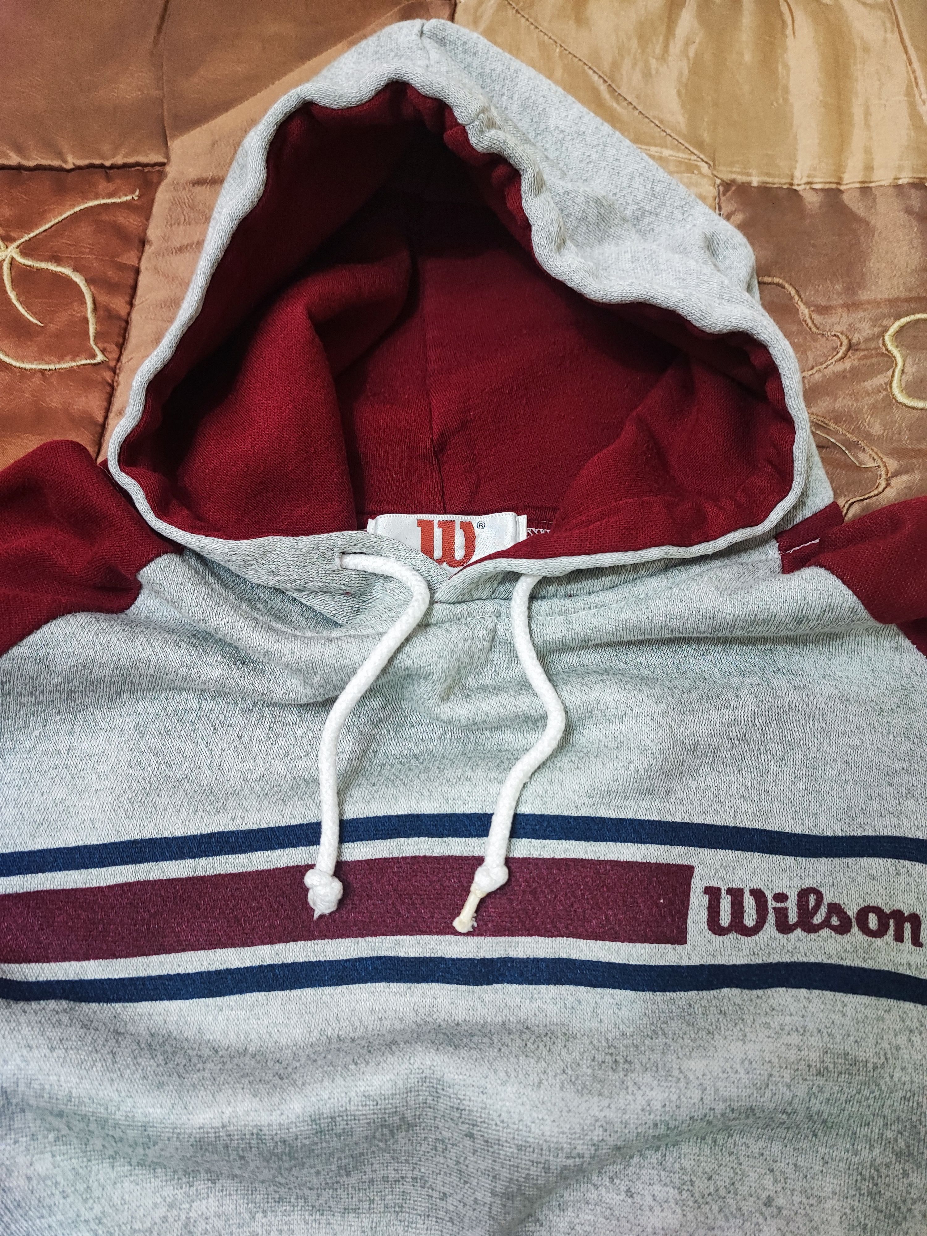 Vintage Rare! Vintage 80's Wilson Two Tone Raglan Hoodie Size US M / EU 48-50 / 2 - 8 Thumbnail