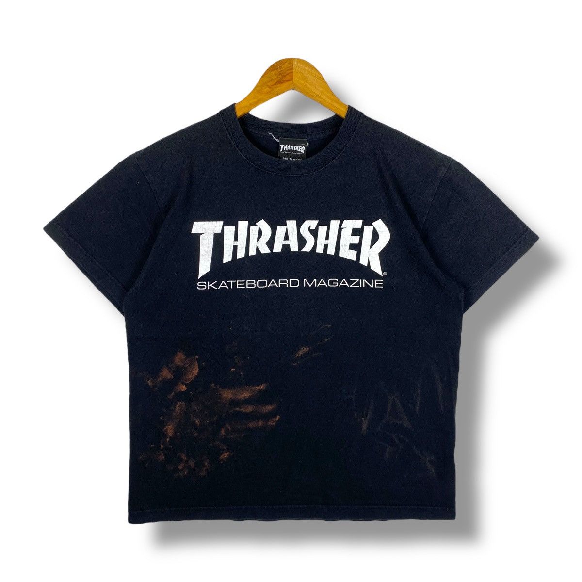 Thrasher Vintage 00's THRASHER Skateboard Magazine Bleached Stains Size US M / EU 48-50 / 2 - 1 Thumbnail