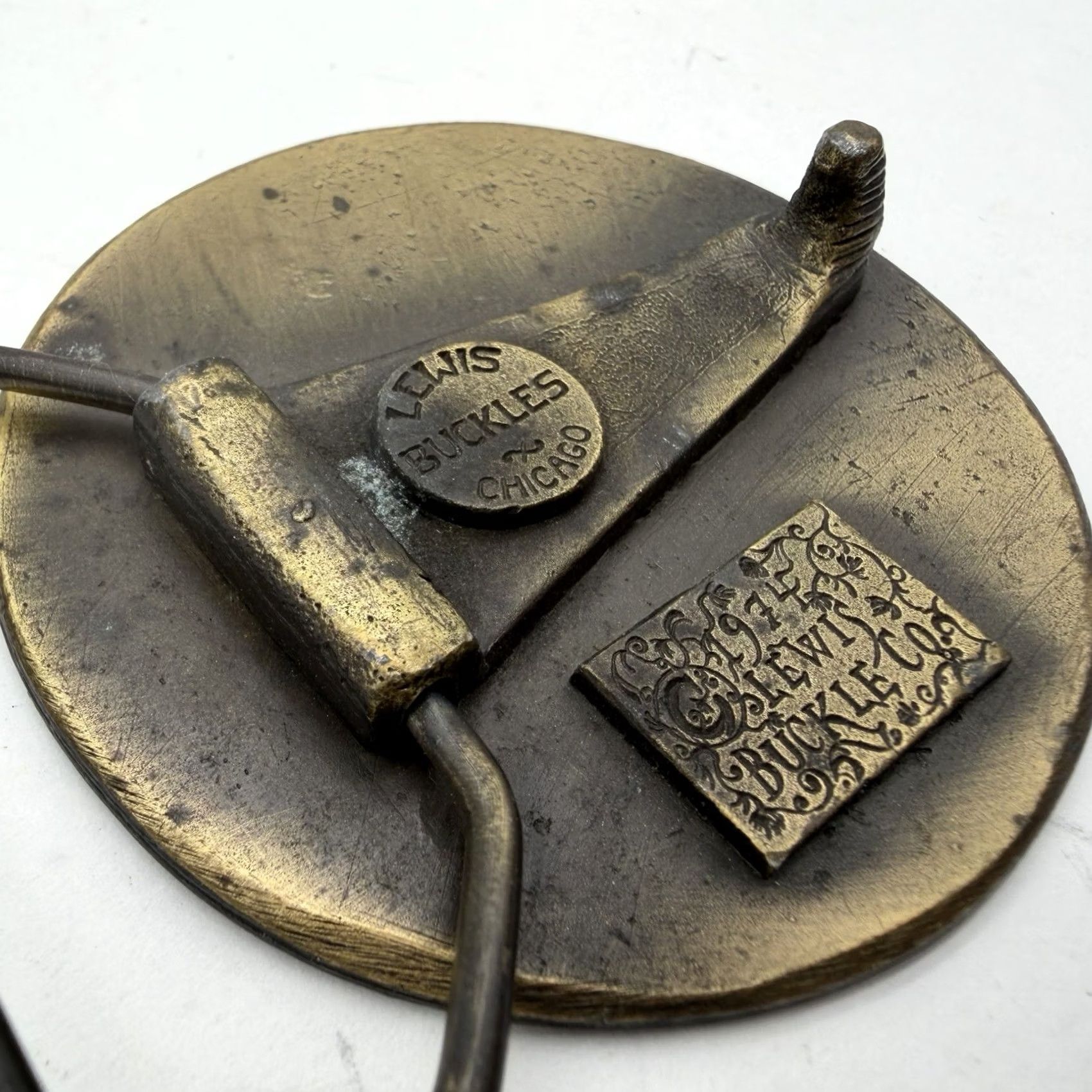 Vintage VINTAGE Idaho Statehood Round Belt Buckle Lewis Buckles 1974 Bronze Men Buckle State / Country Pride - Patriotic Idaho 1890s? Size ONE SIZE - 5 Thumbnail