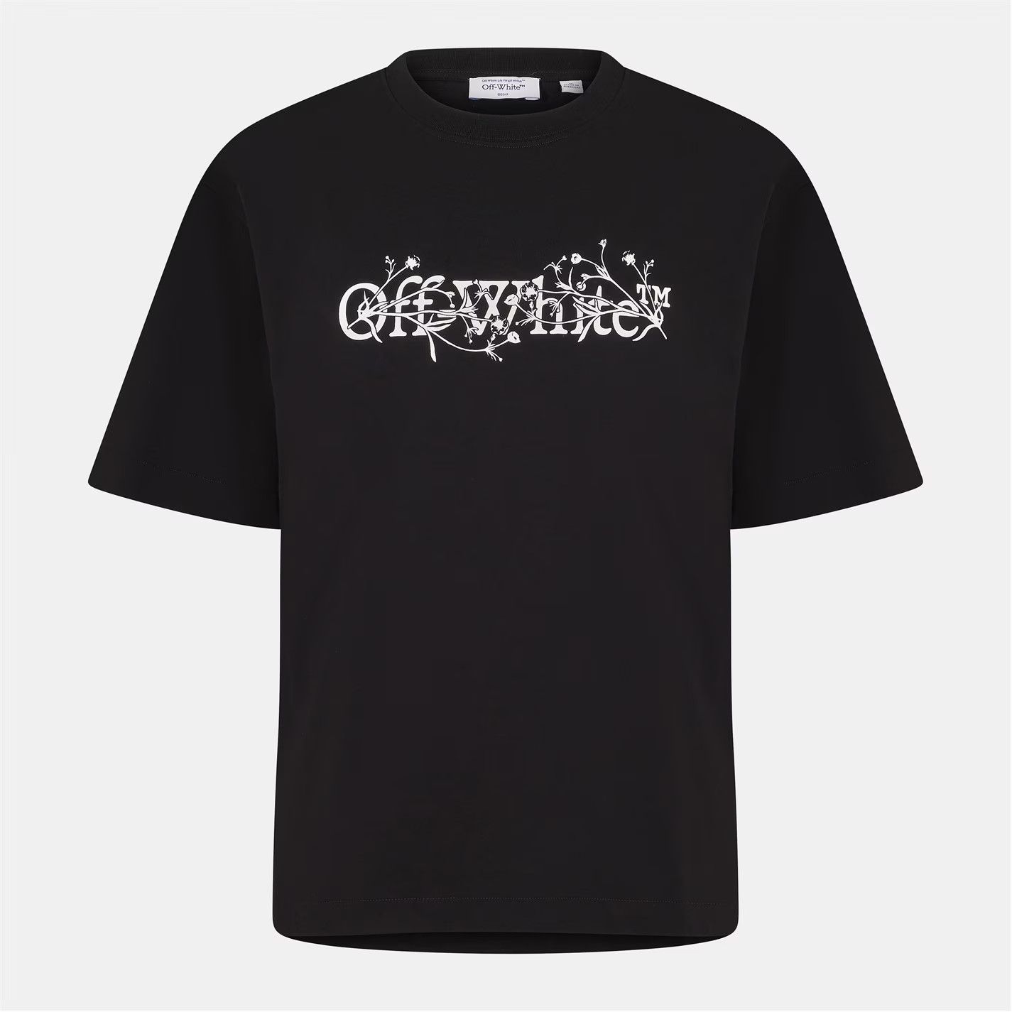 Off-White o1g2r1mq0226 Flower Skate T-Shirt In Black Size US XL / EU 56 / 4 - 1 Thumbnail