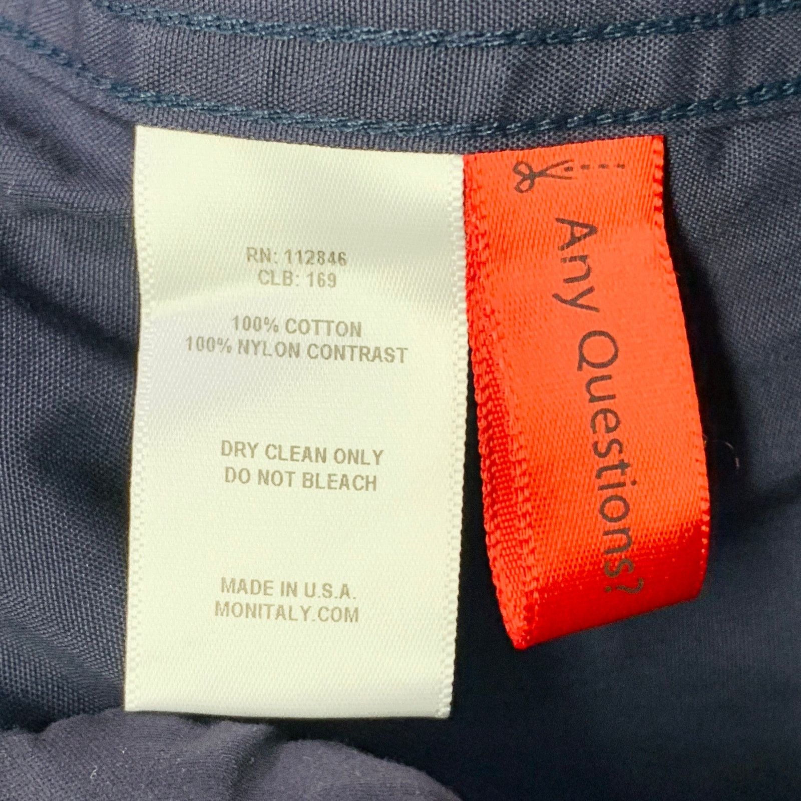 Monitaly Size XL Navy Blue Orange Cotton Buttoned Pockets Coat Size US XL / EU 56 / 4 - 9 Thumbnail