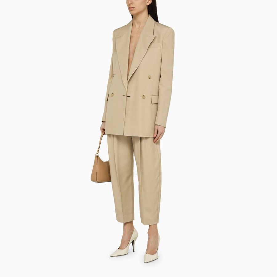 Stella McCartney o1d2blof1024 Double-breasted Jacket in Beige Size M / US 6-8 / IT 42-44 - 2 Thumbnail