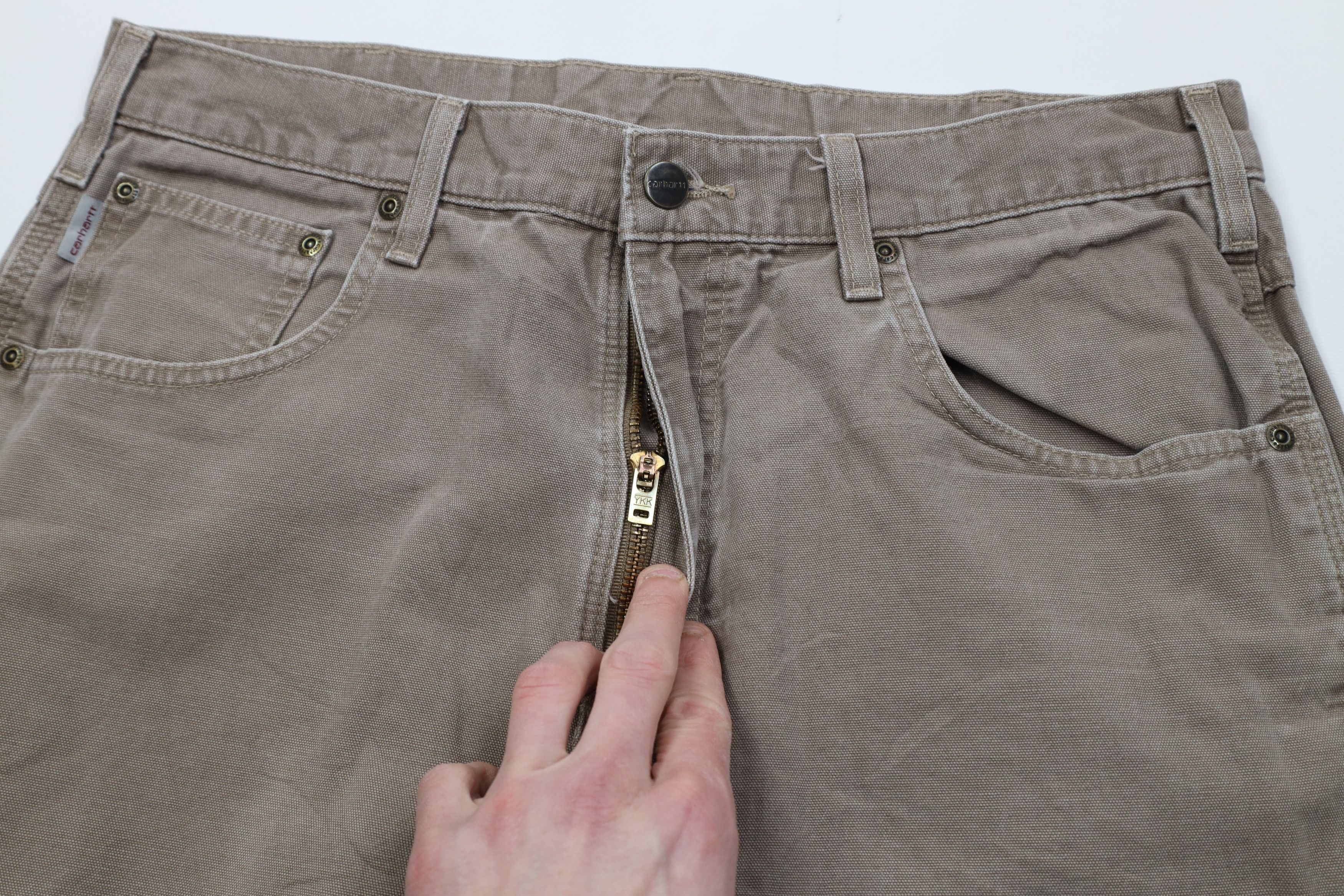Carhartt Vintage Y2K Carhartt Loose Fit Wide Leg Canvas Pants Beige Size US 34 / EU 50 - 9 Thumbnail