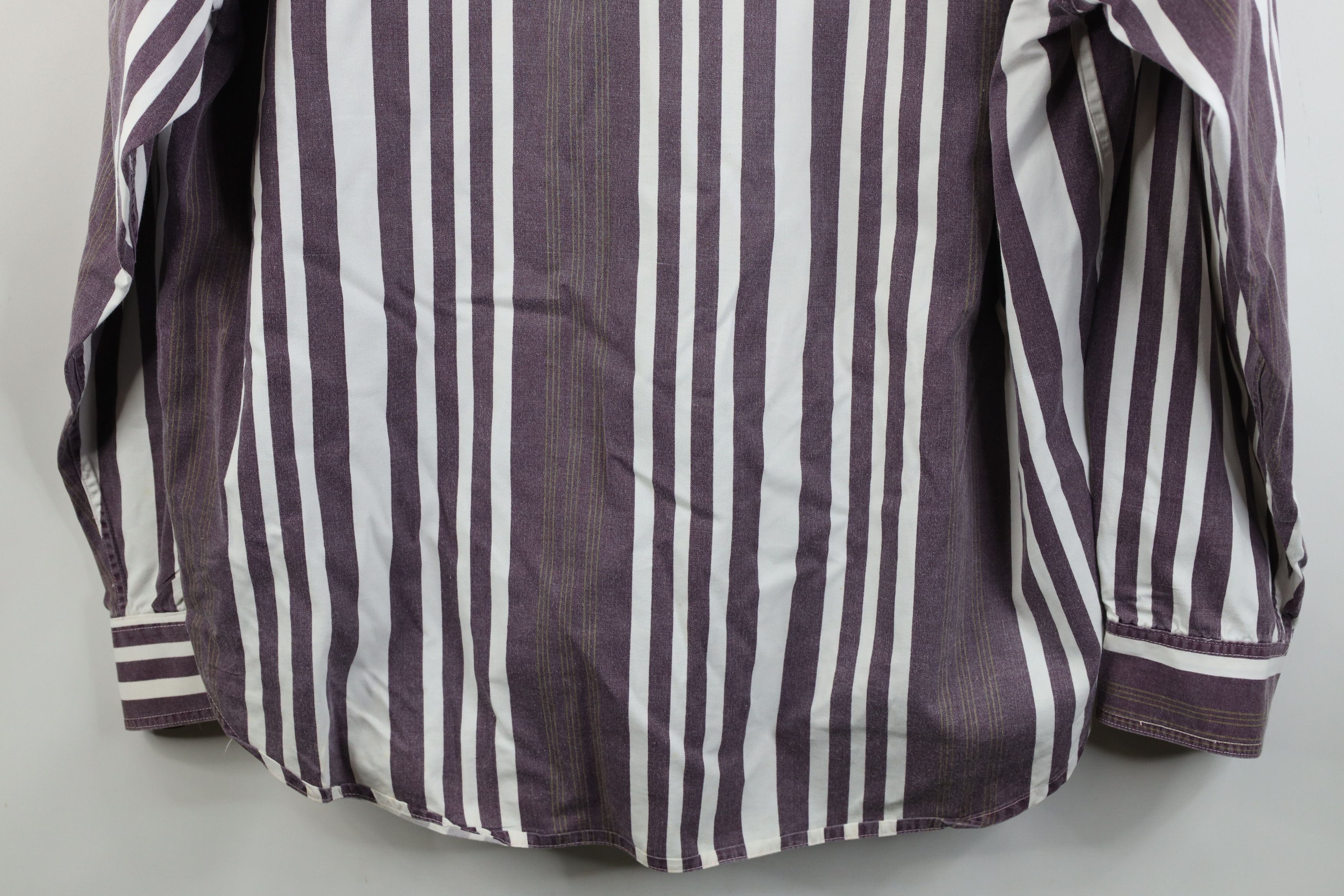 Guess Vintage 90s Guess Spell Striped Collared Button Down Shirt Size US L / EU 52-54 / 3 - 15 Thumbnail